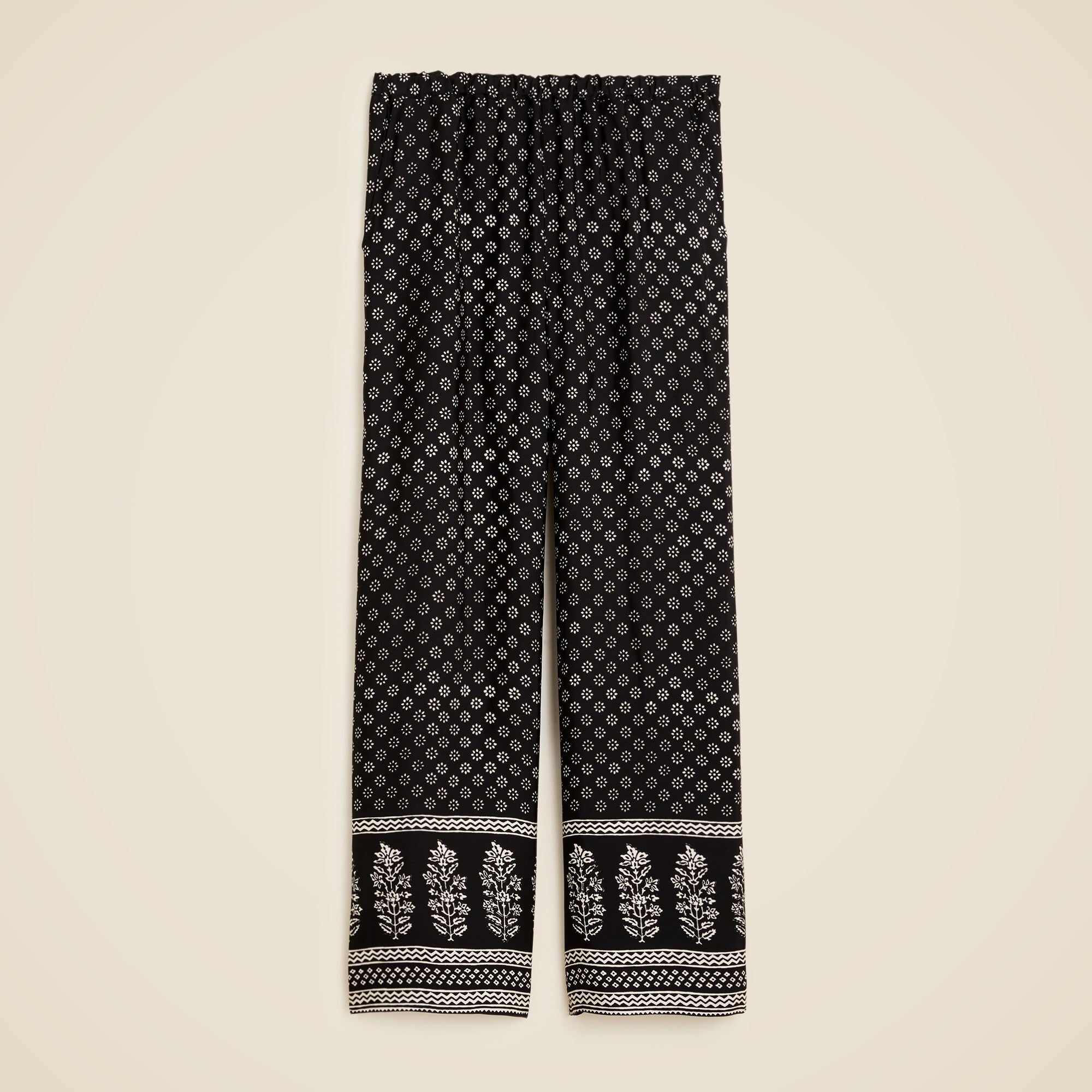 womens Cropped Stratus pant in block print