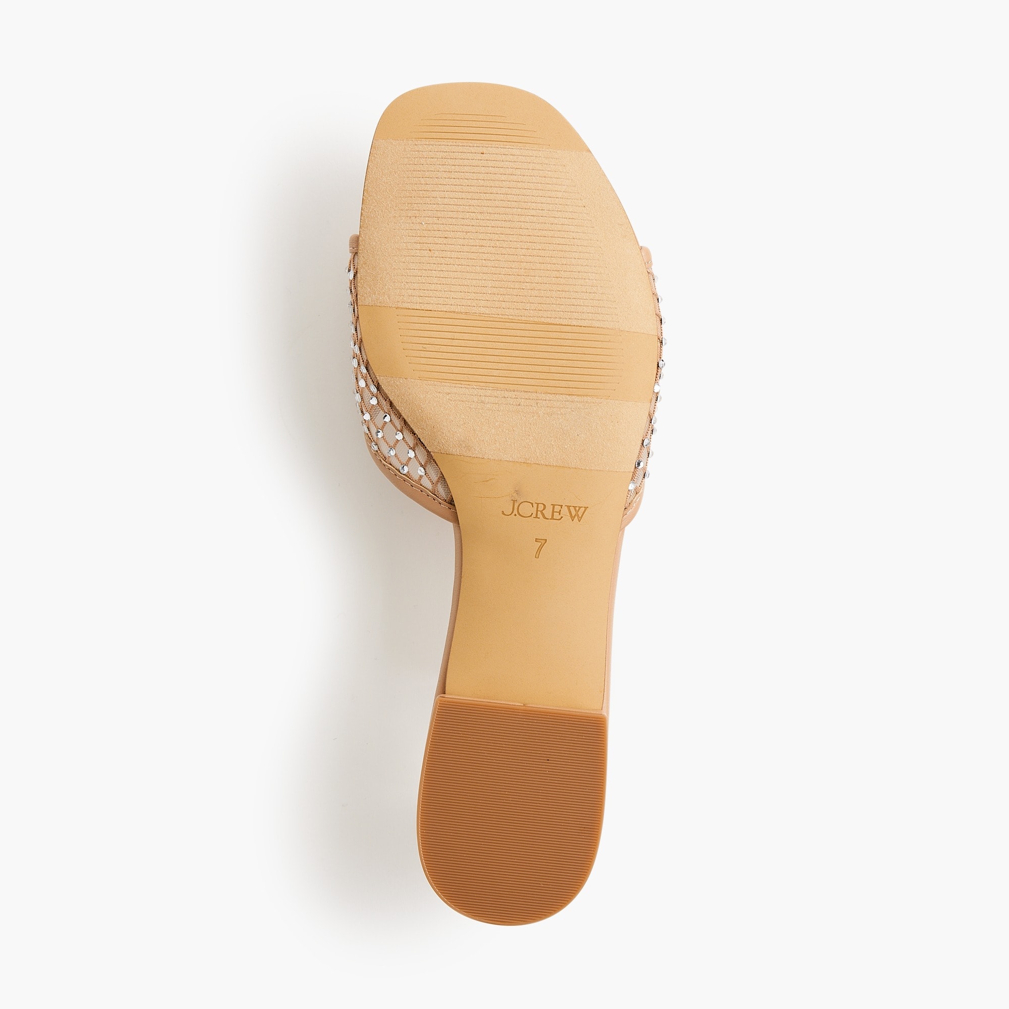 Rhinestone mesh slide sandals