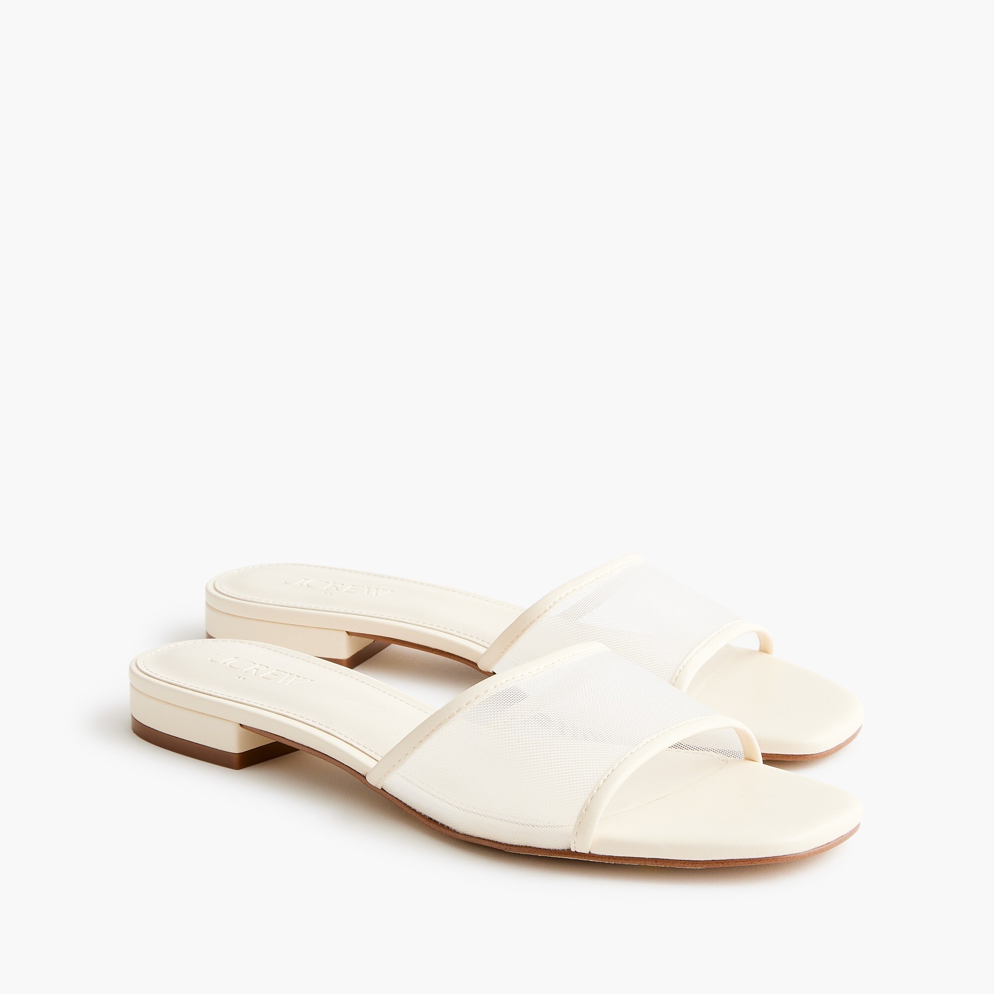 mesh slide sandals for women