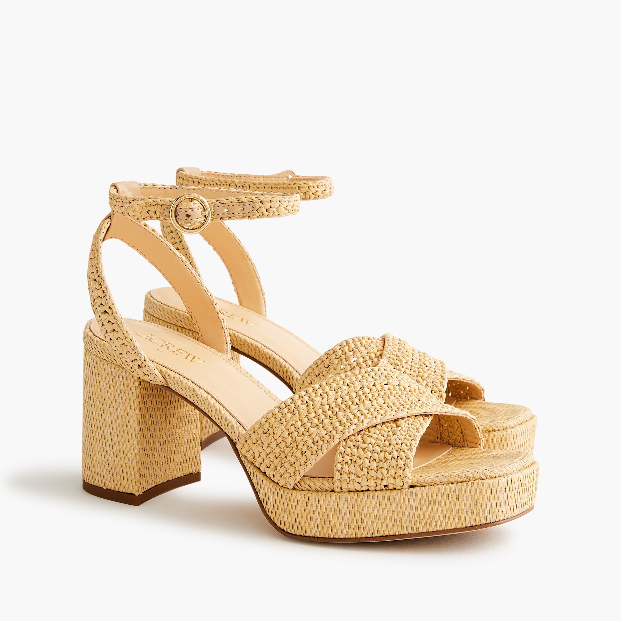 woven platform heels for women