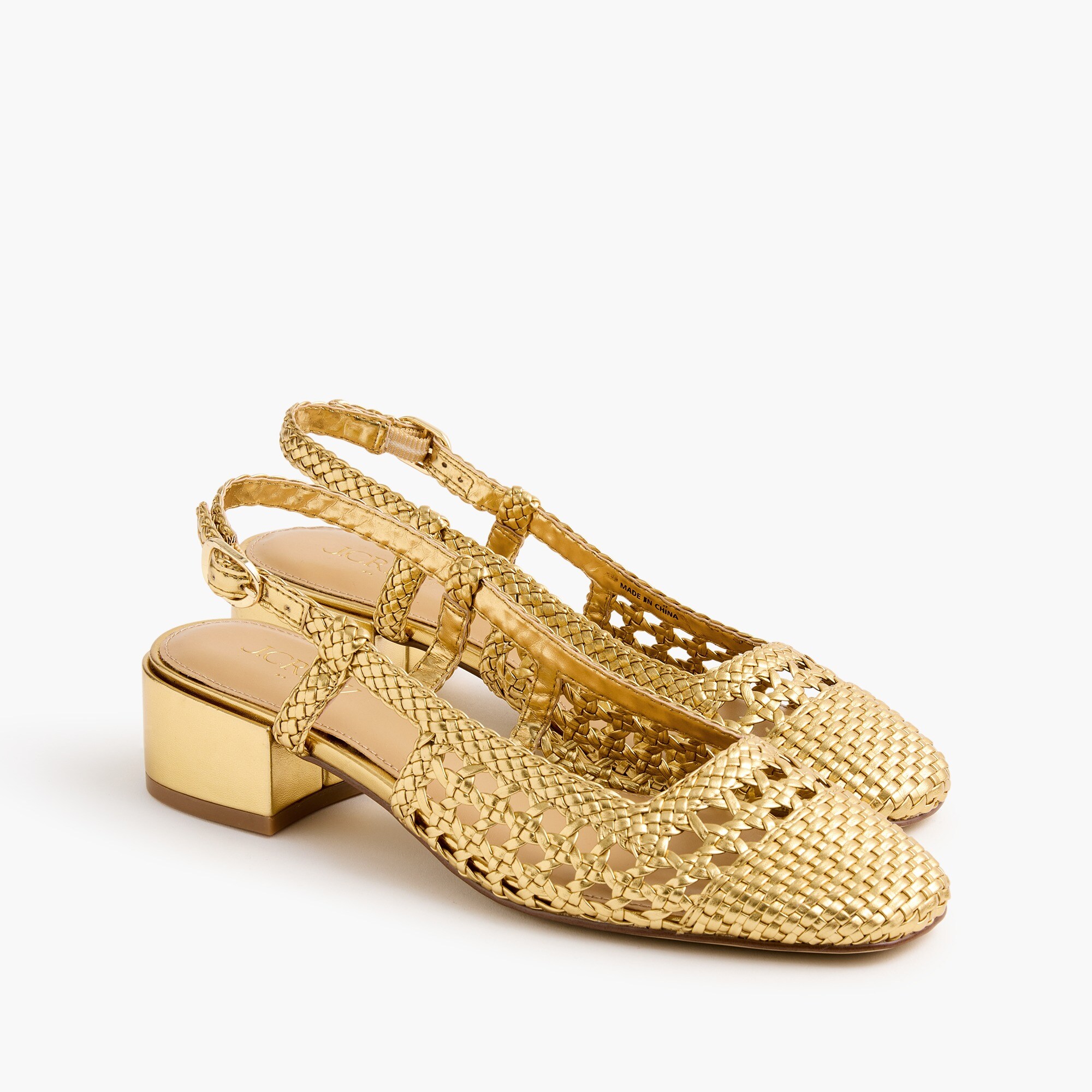 woven slingback heels for women