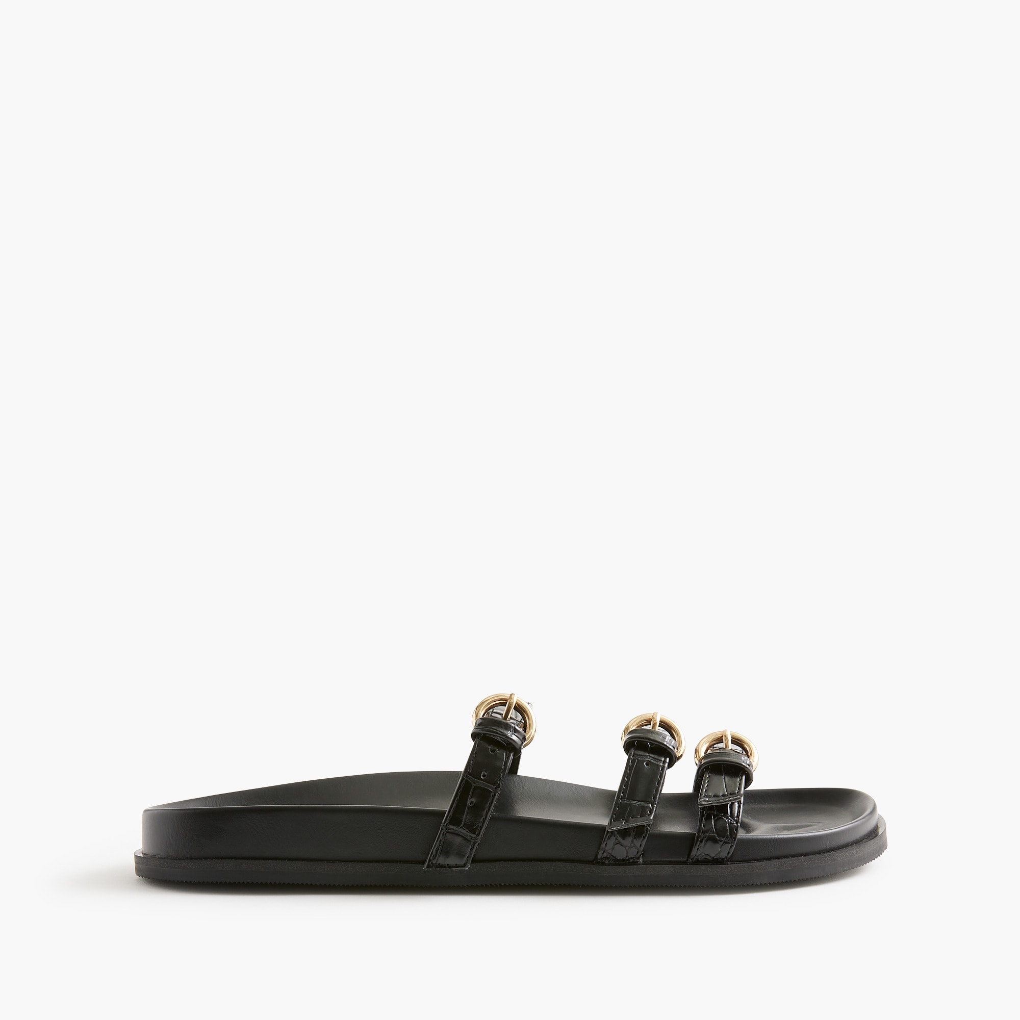 Three-strap slide sandals