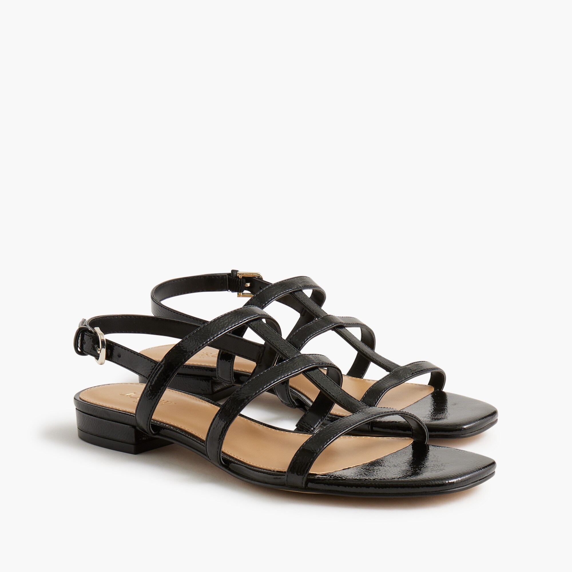 Caged ankle-strap sandals
