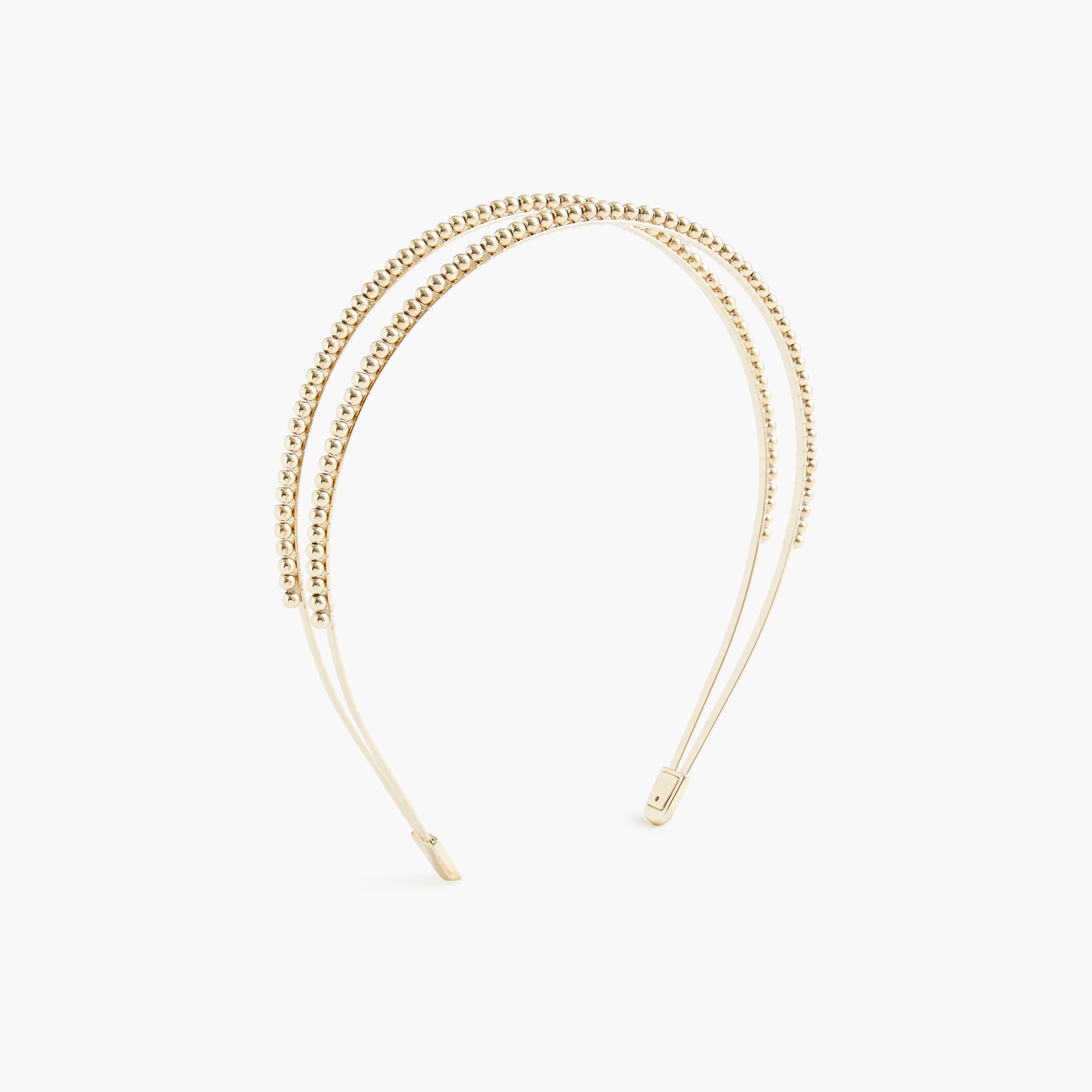 Double gold beaded headband