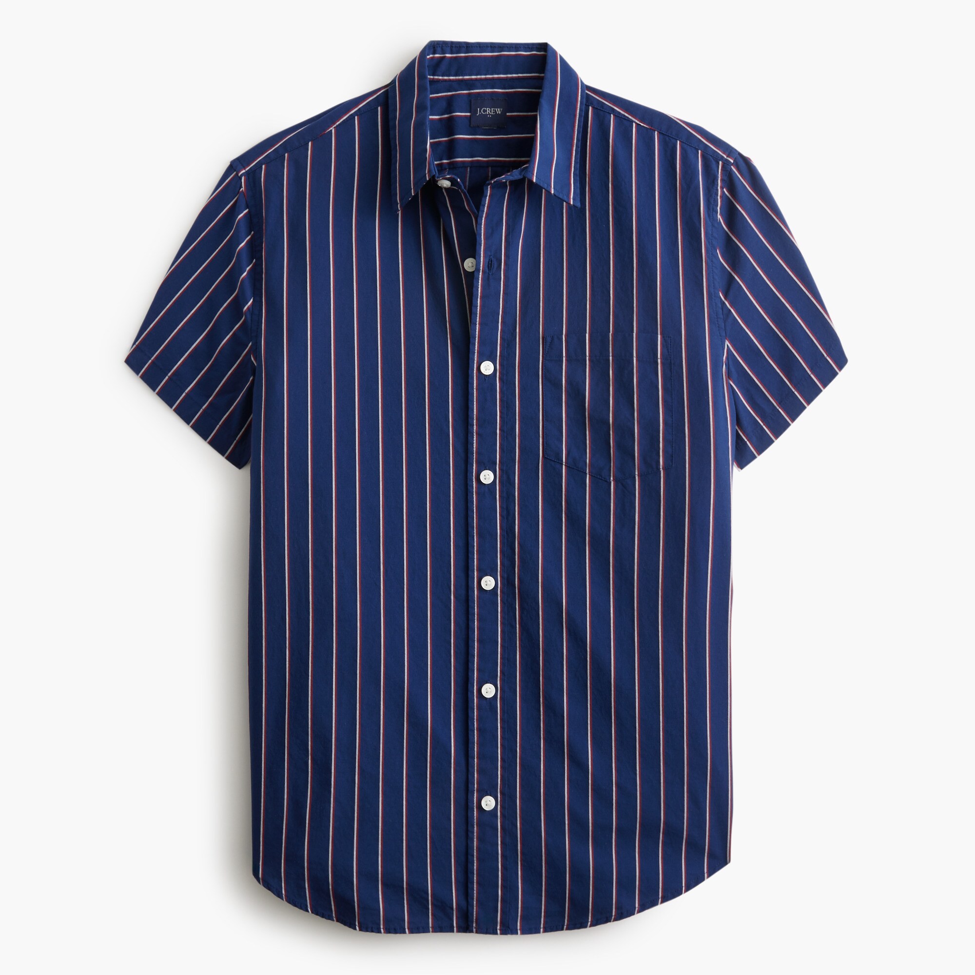 Short-sleeve striped shirt