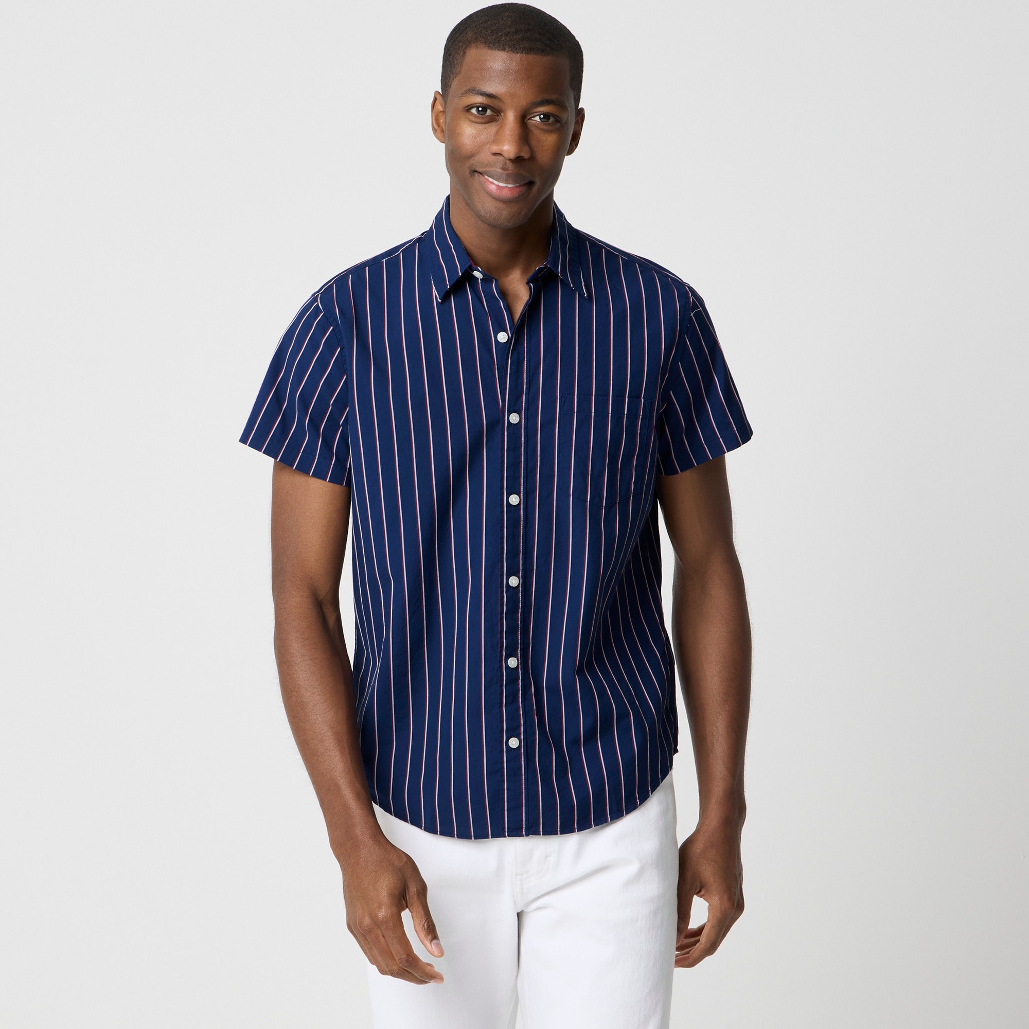 mens Short-sleeve striped shirt