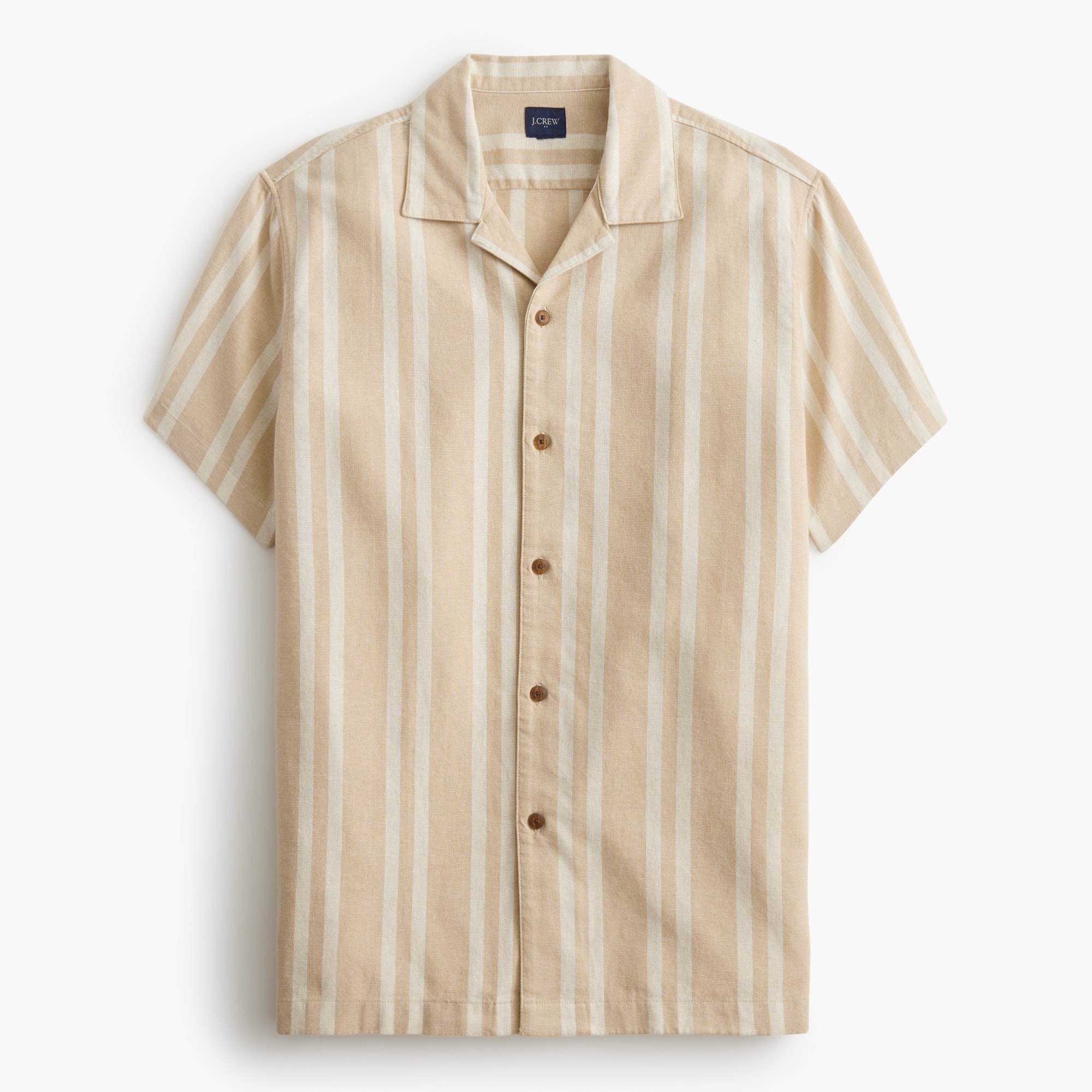 mens Short-sleeve linen-blend camp shirt