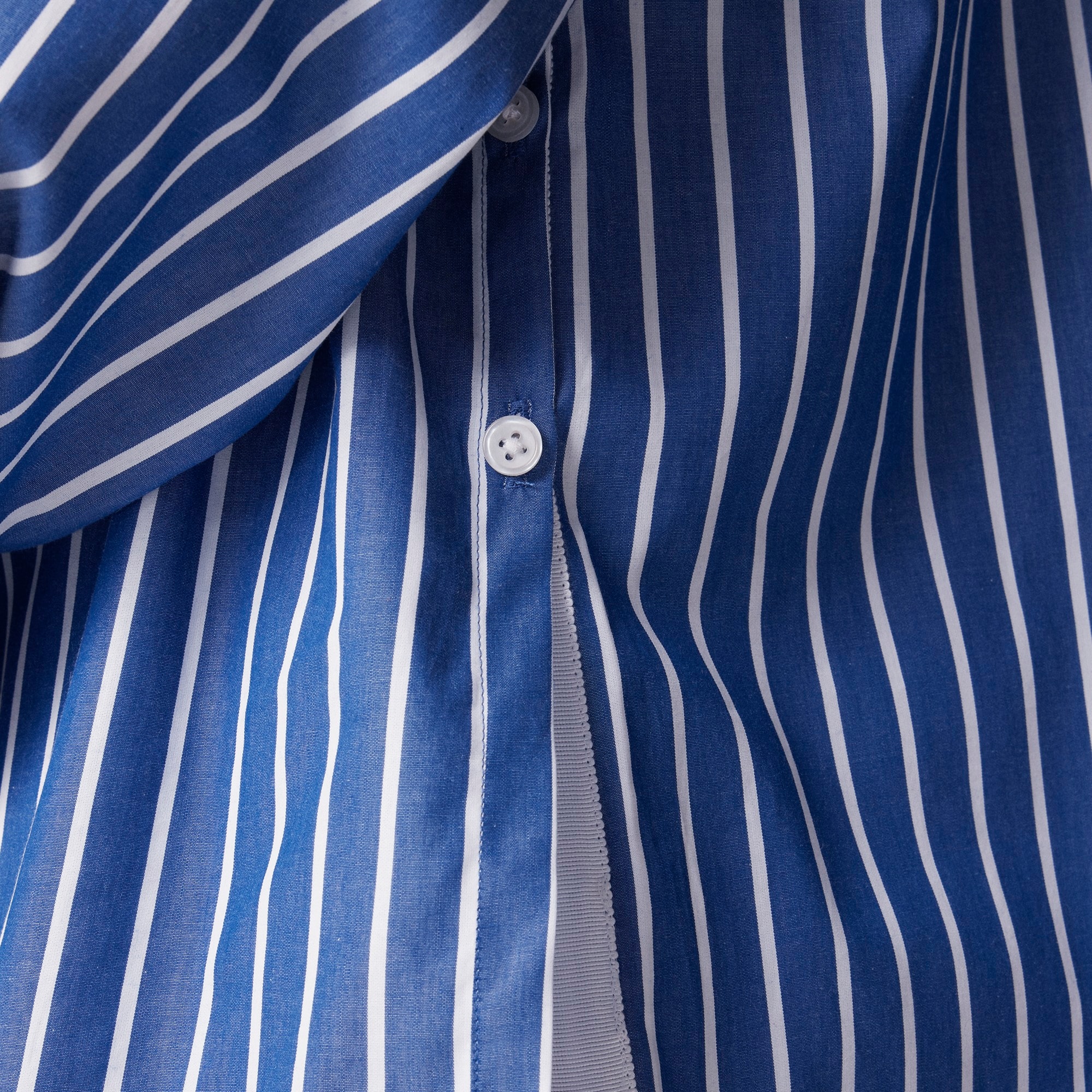 トップス LE CIEL BLEU Convertible Stripe Shirt Ciel Top In Striped Cotton Poplin For Women | J.Crew