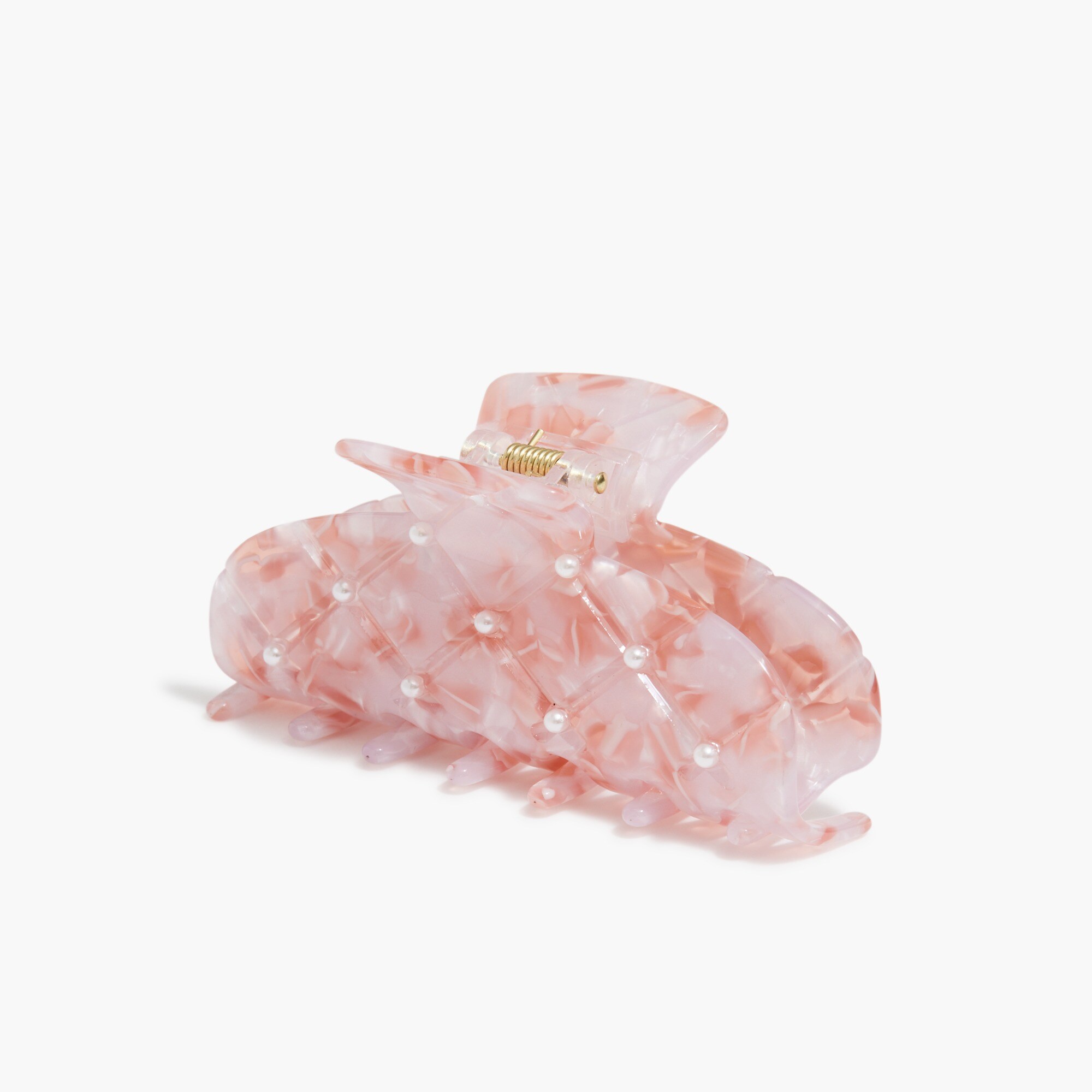 womens Quilted embellished claw hair clip