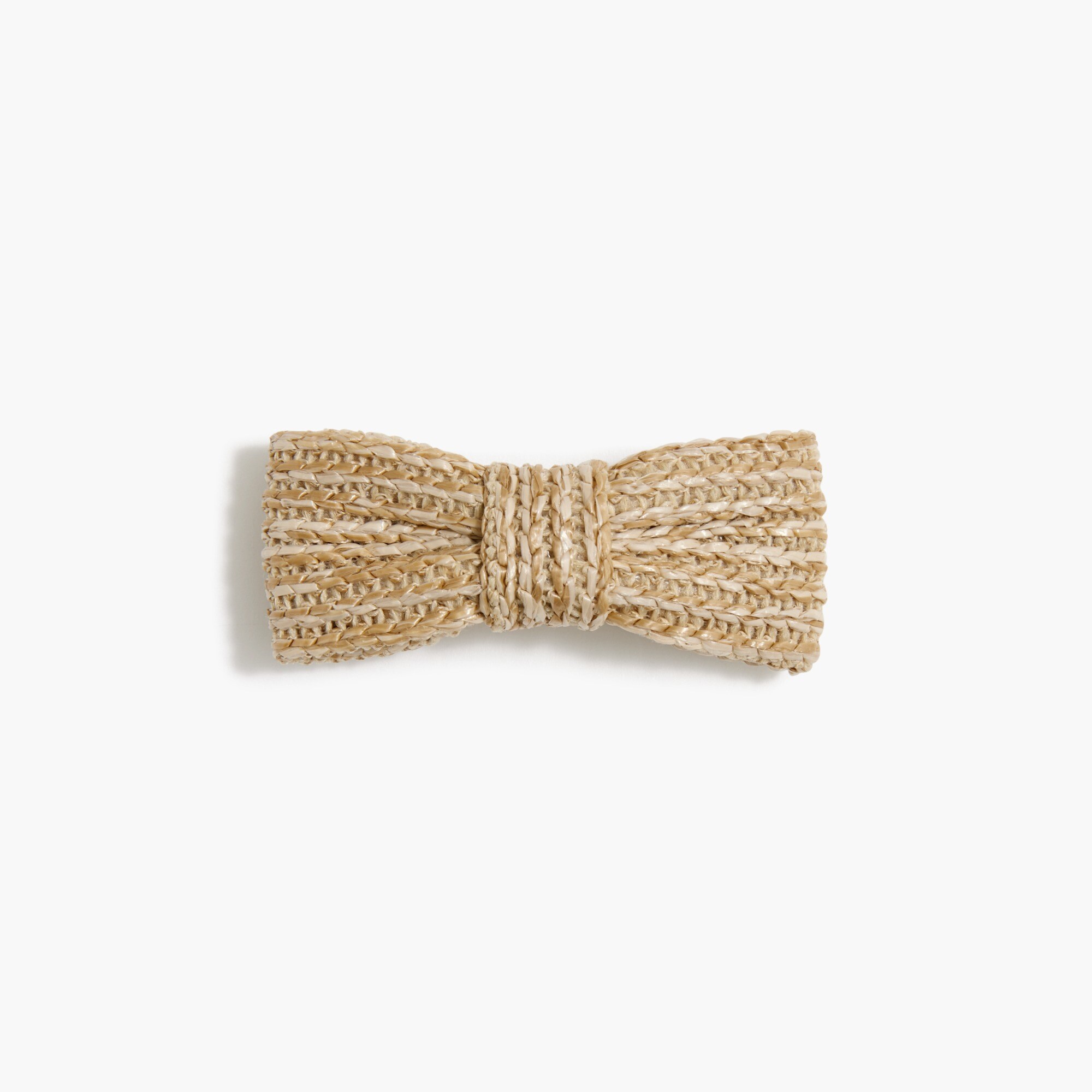 mini woven bow barrette for women