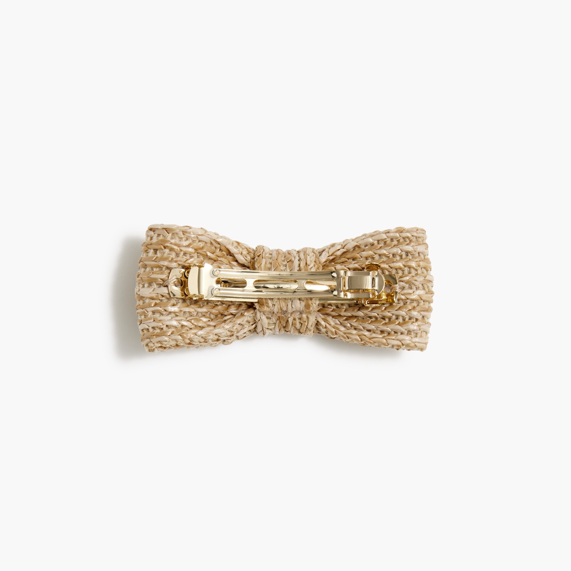 Mini woven bow barrette