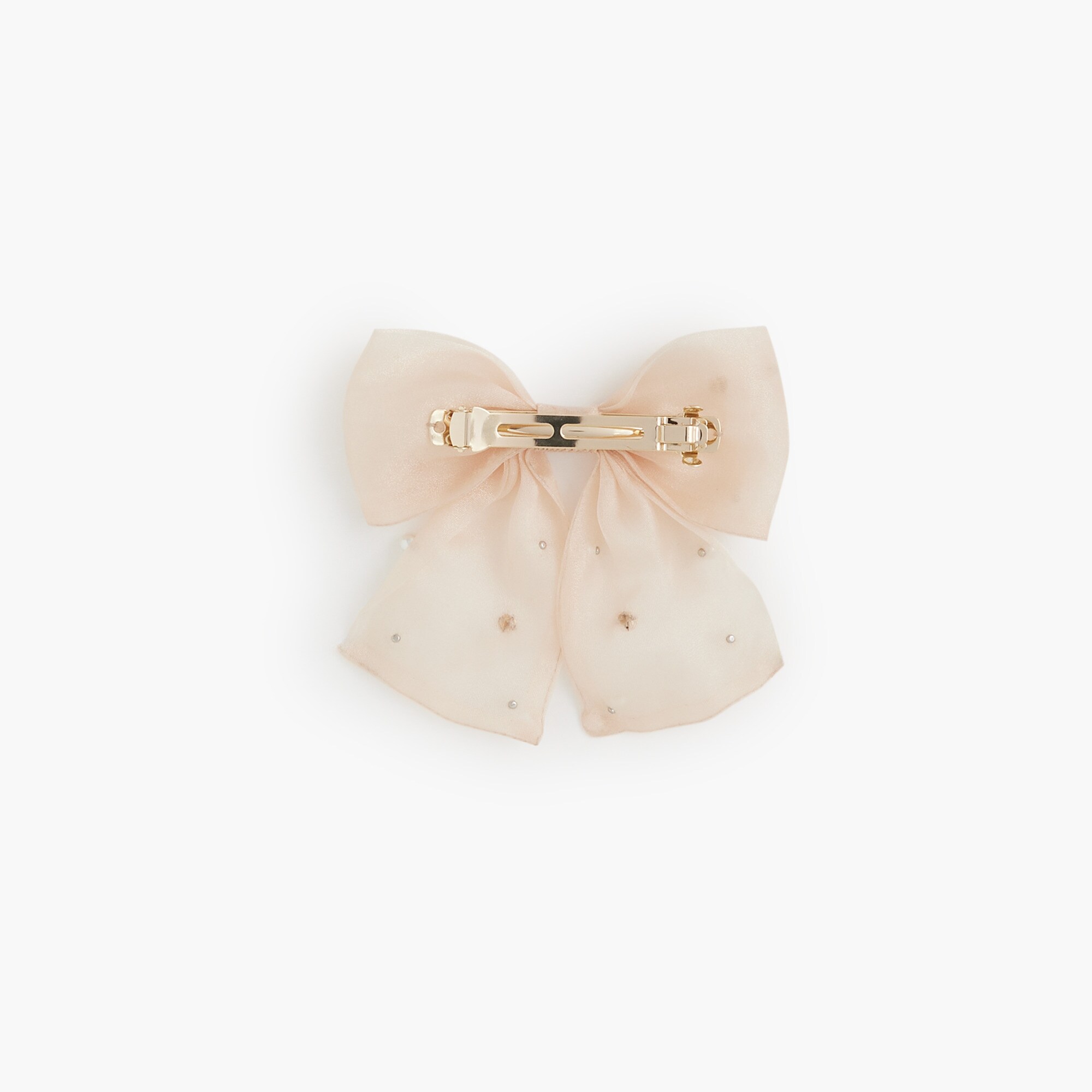 Embellished organza bow barrette