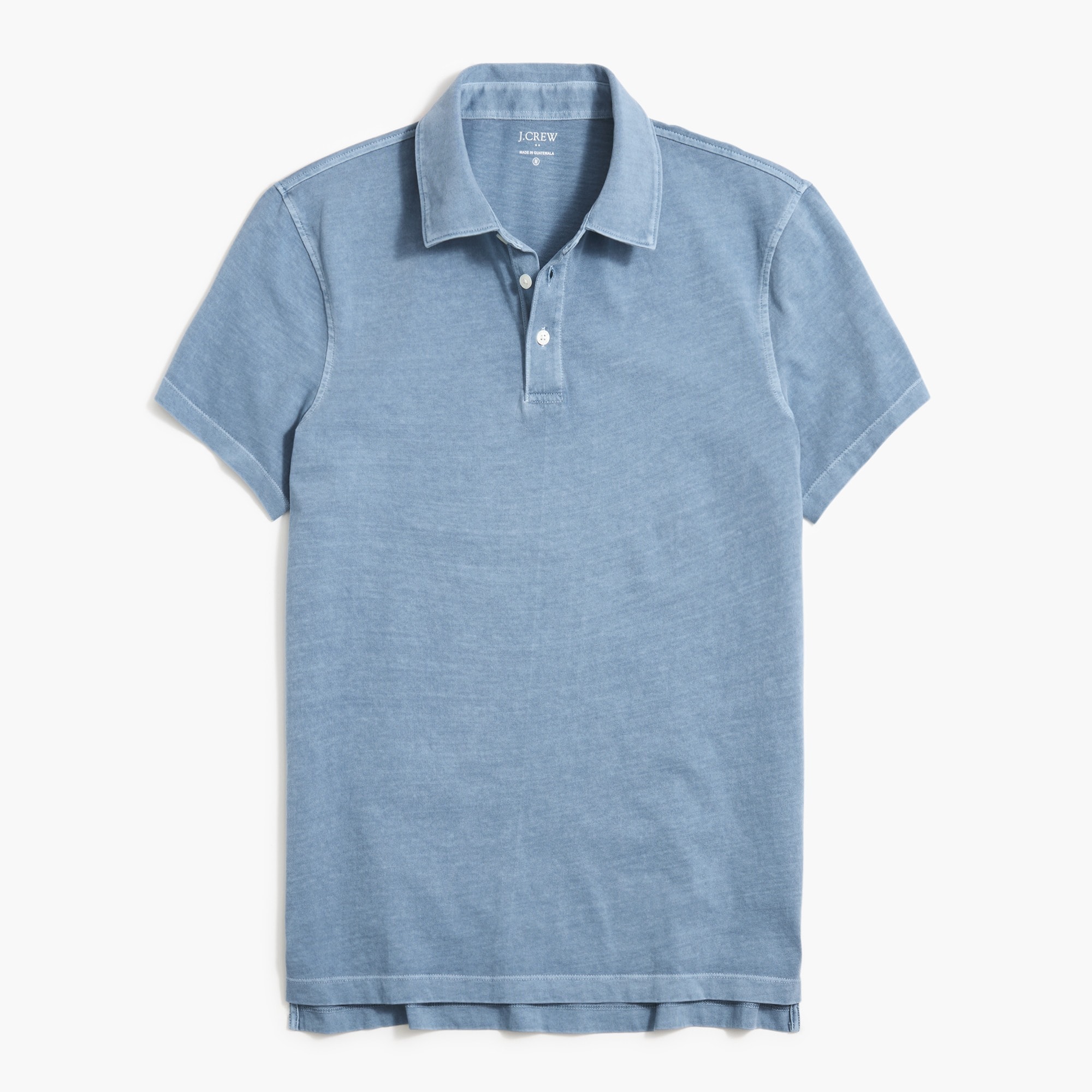 Garment-dyed polo shirt