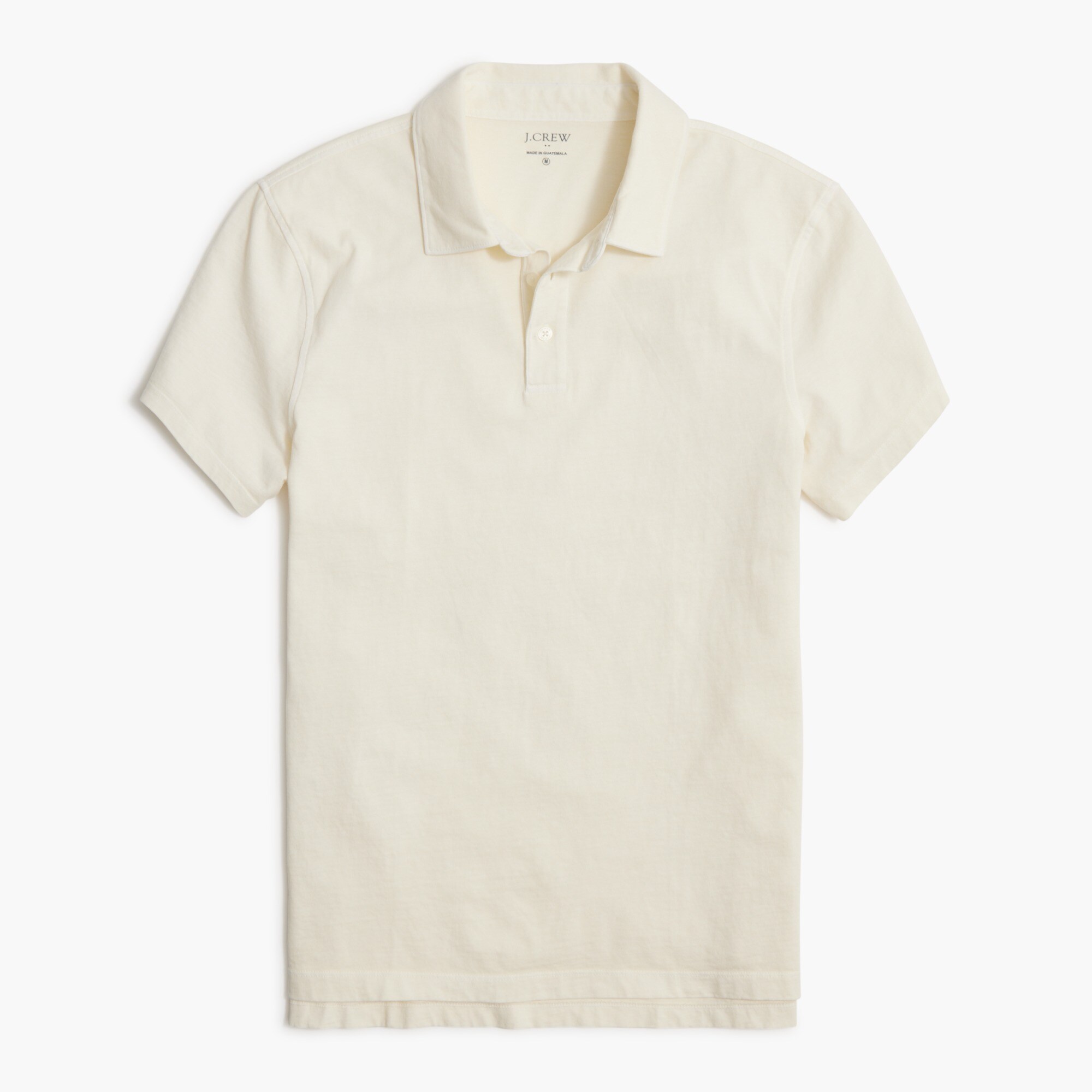 Garment-dyed polo shirt