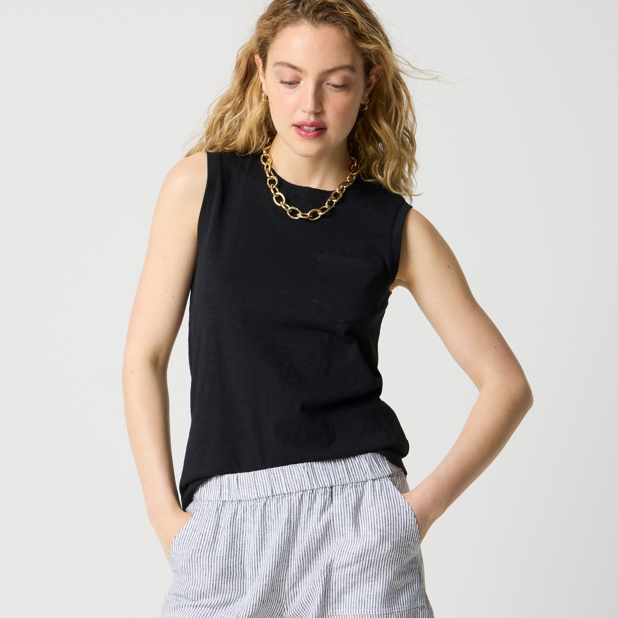womens Girlfriend pocket tank top