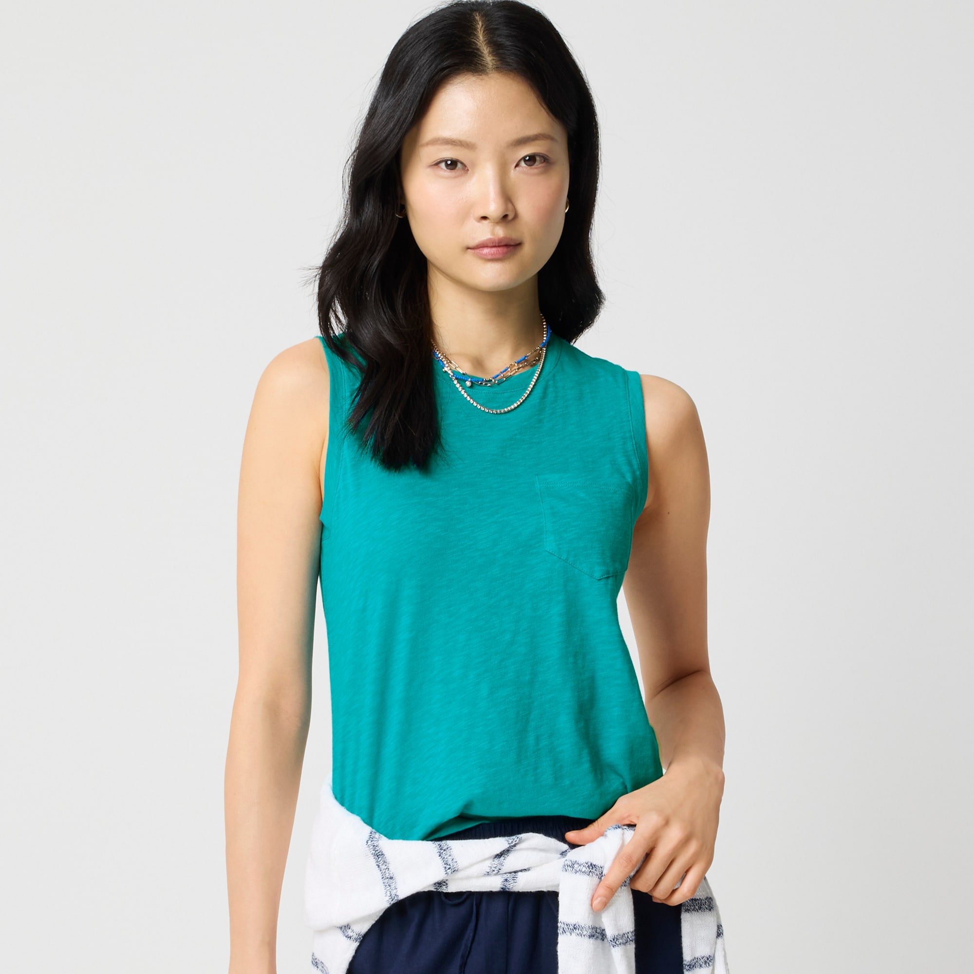 womens Girlfriend pocket tank top