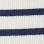 Short-sleeve ribbed bateau-neck tee IVORY ANTIQUE NAVY