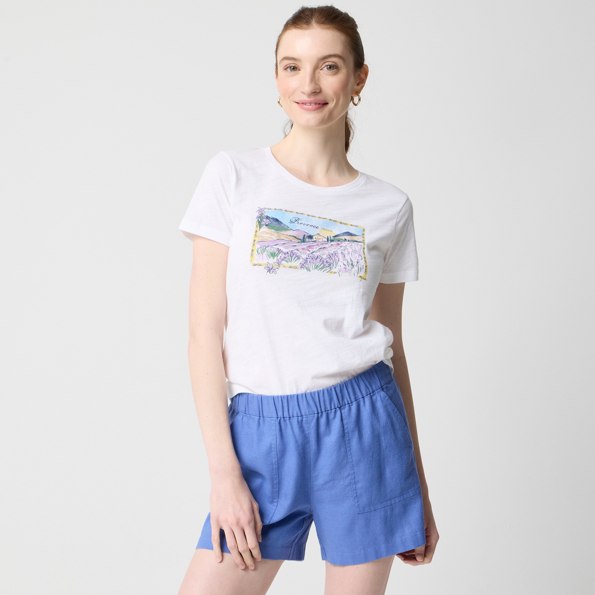womens Postcard from Provence graphic tee