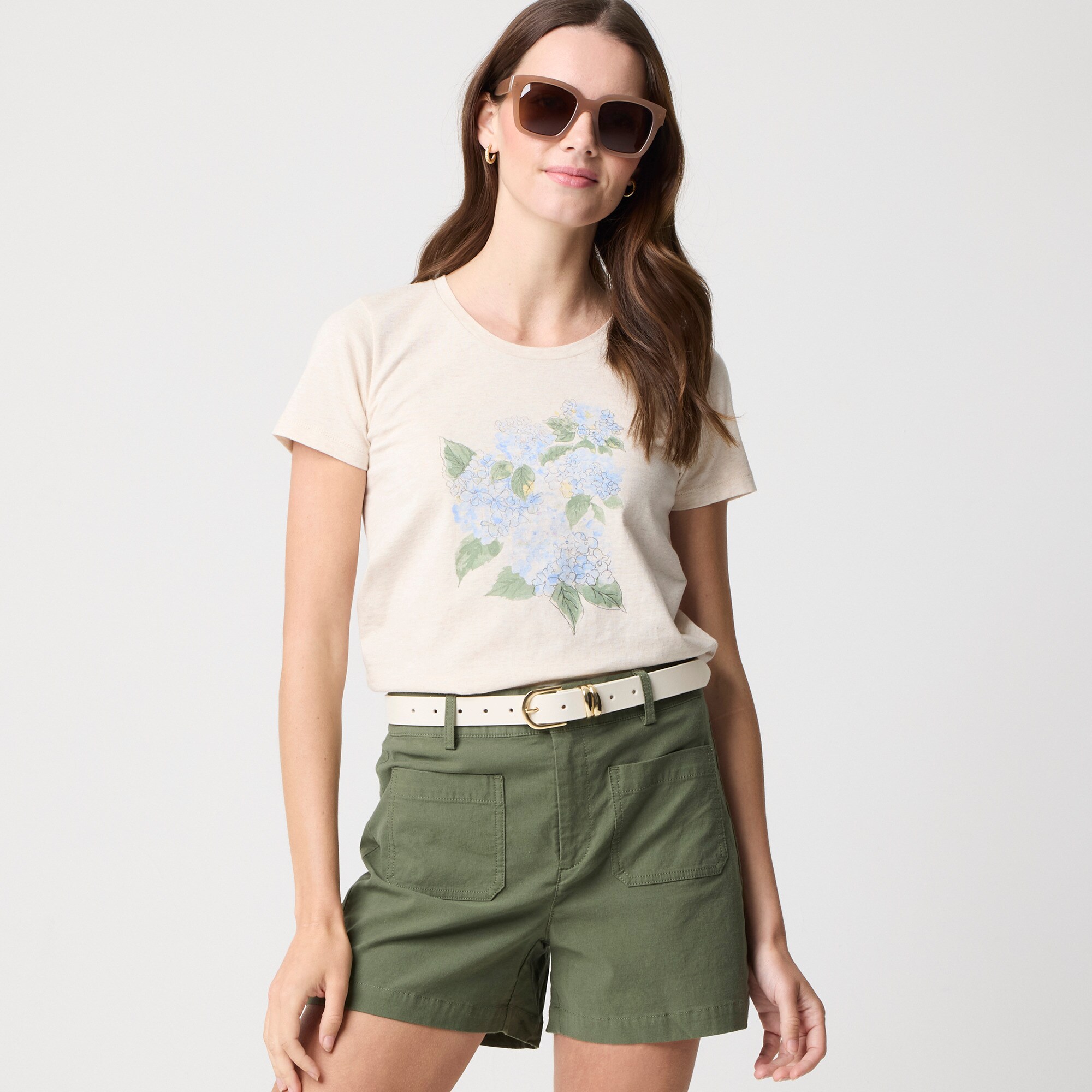 womens Hydrangeas graphic tee