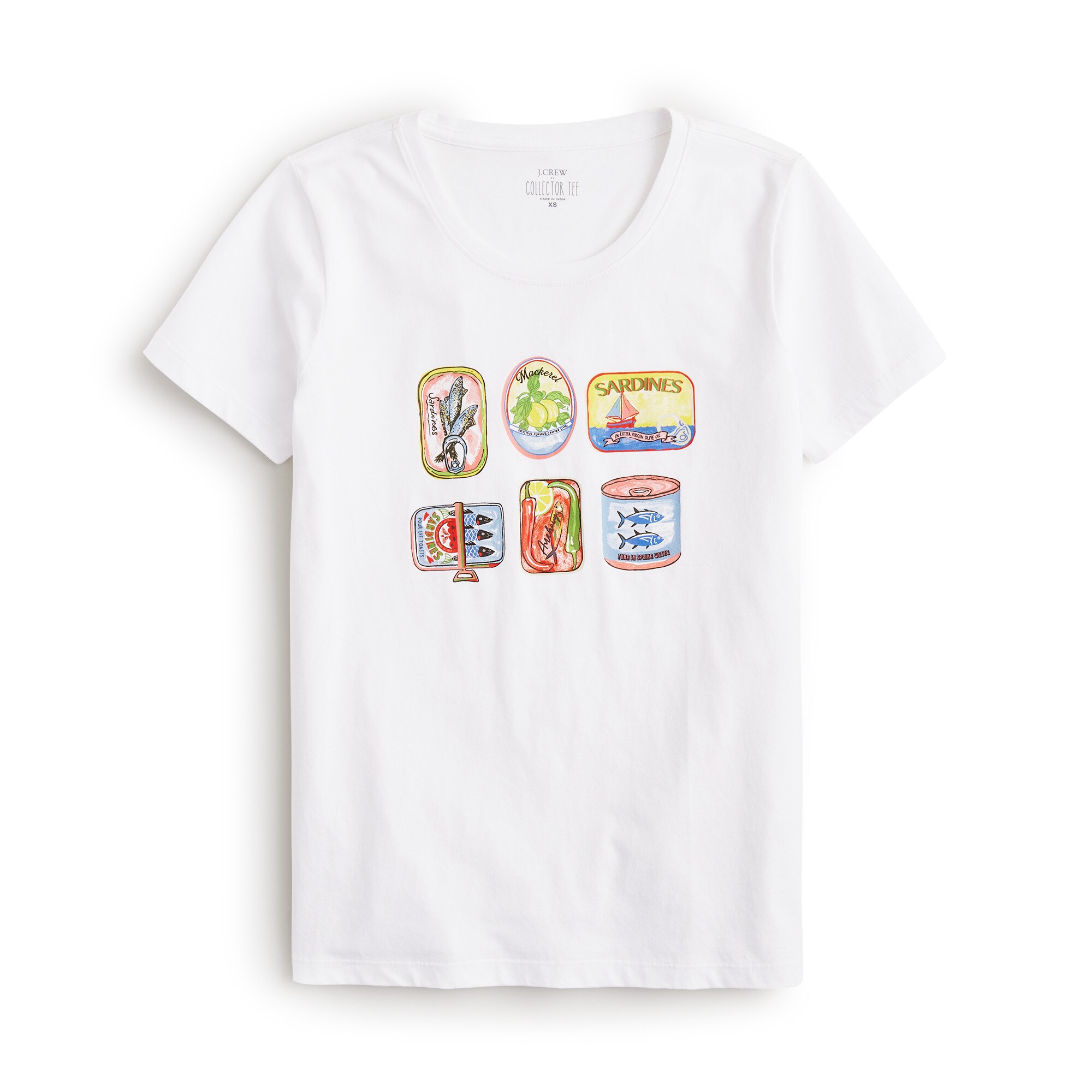 tin fish graphic tee for women
