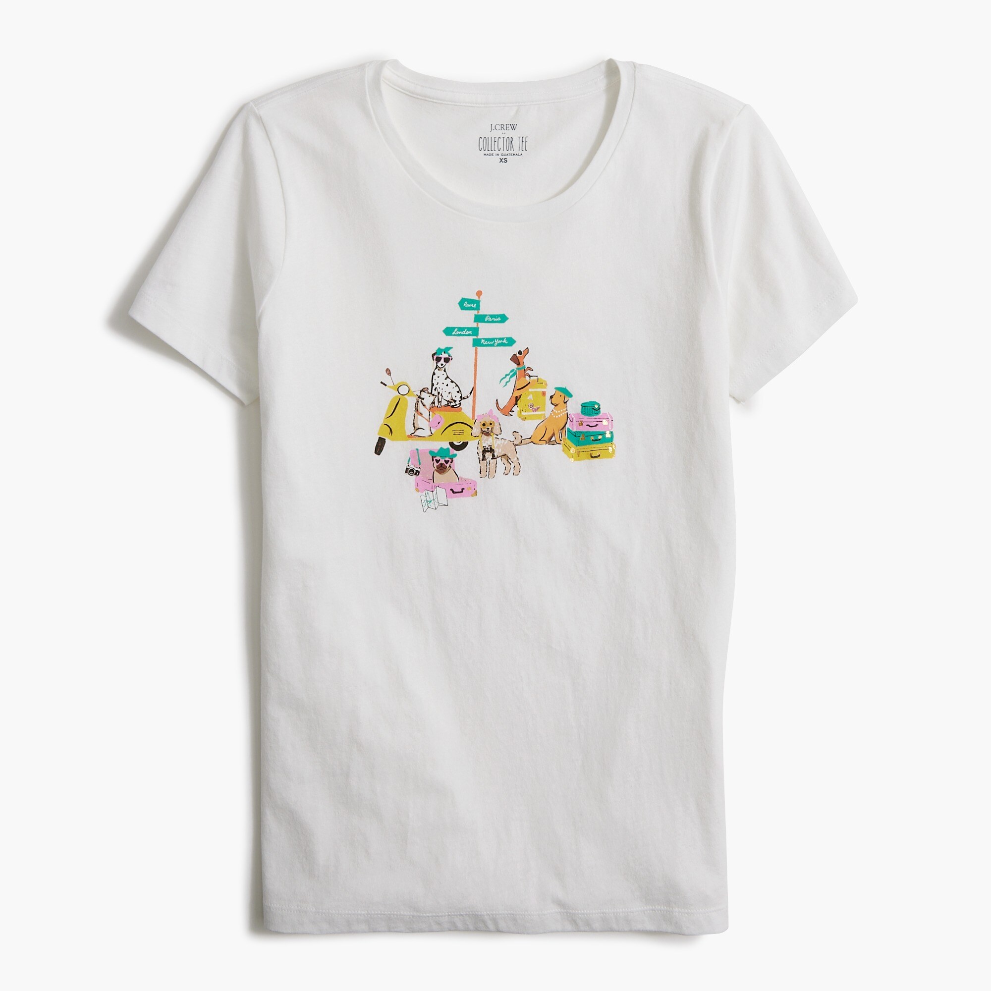 travel dogs graphic tee for women