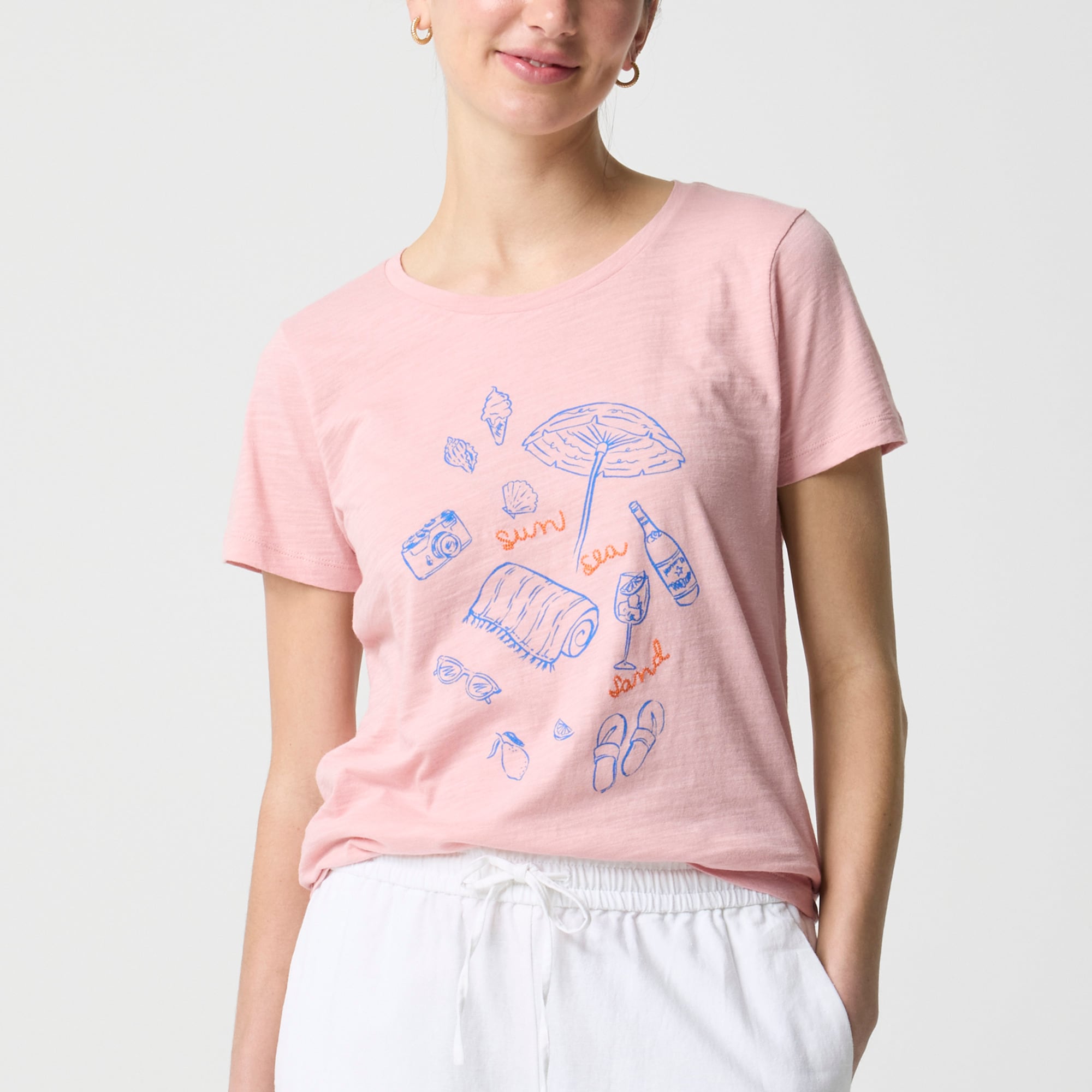 womens Beach picnic graphic tee