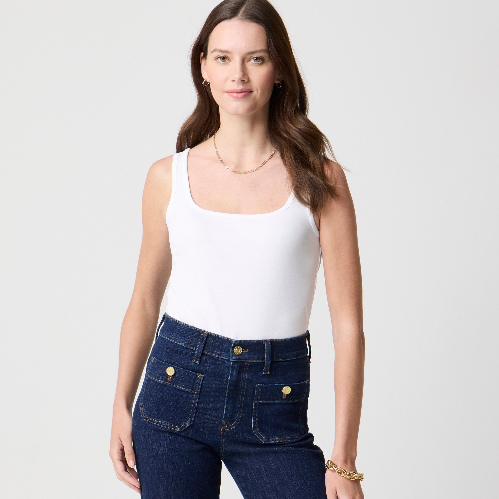  Essential squareneck tank top