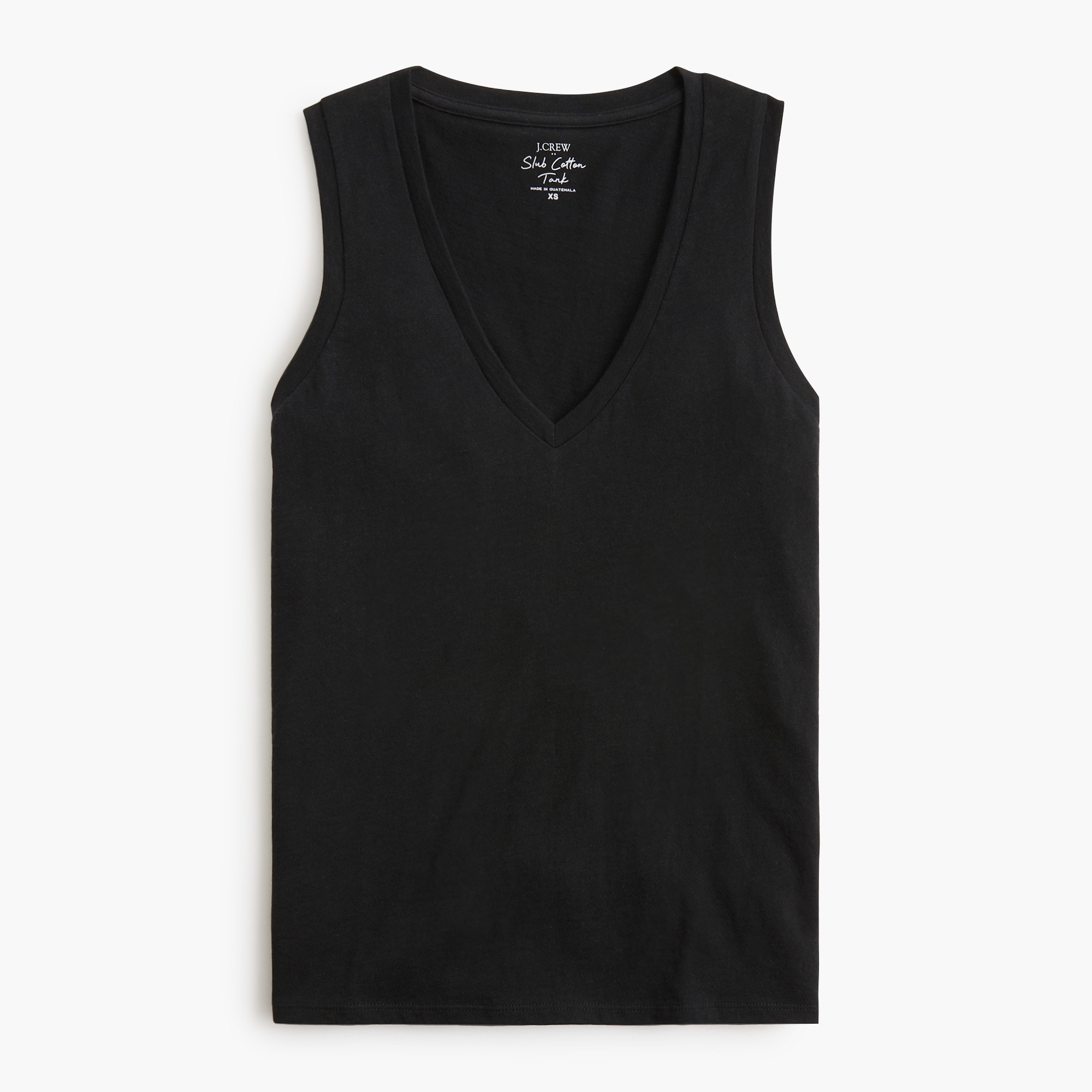 womens Slub cotton V-neck tank top