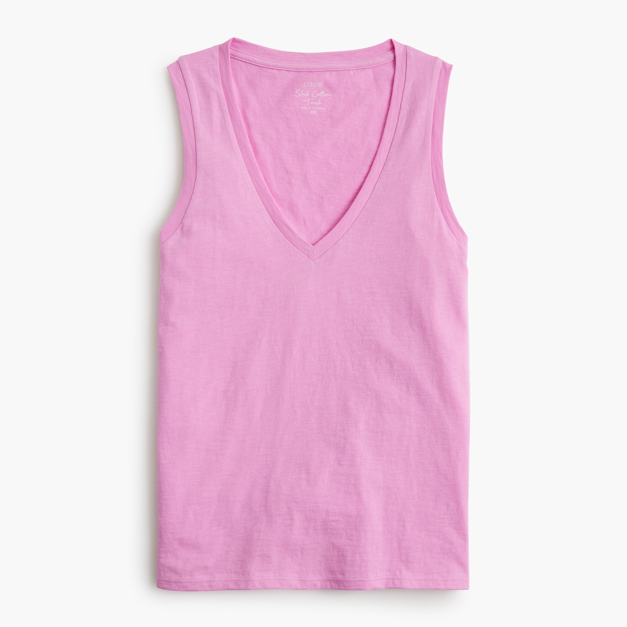 womens Slub cotton V-neck tank top