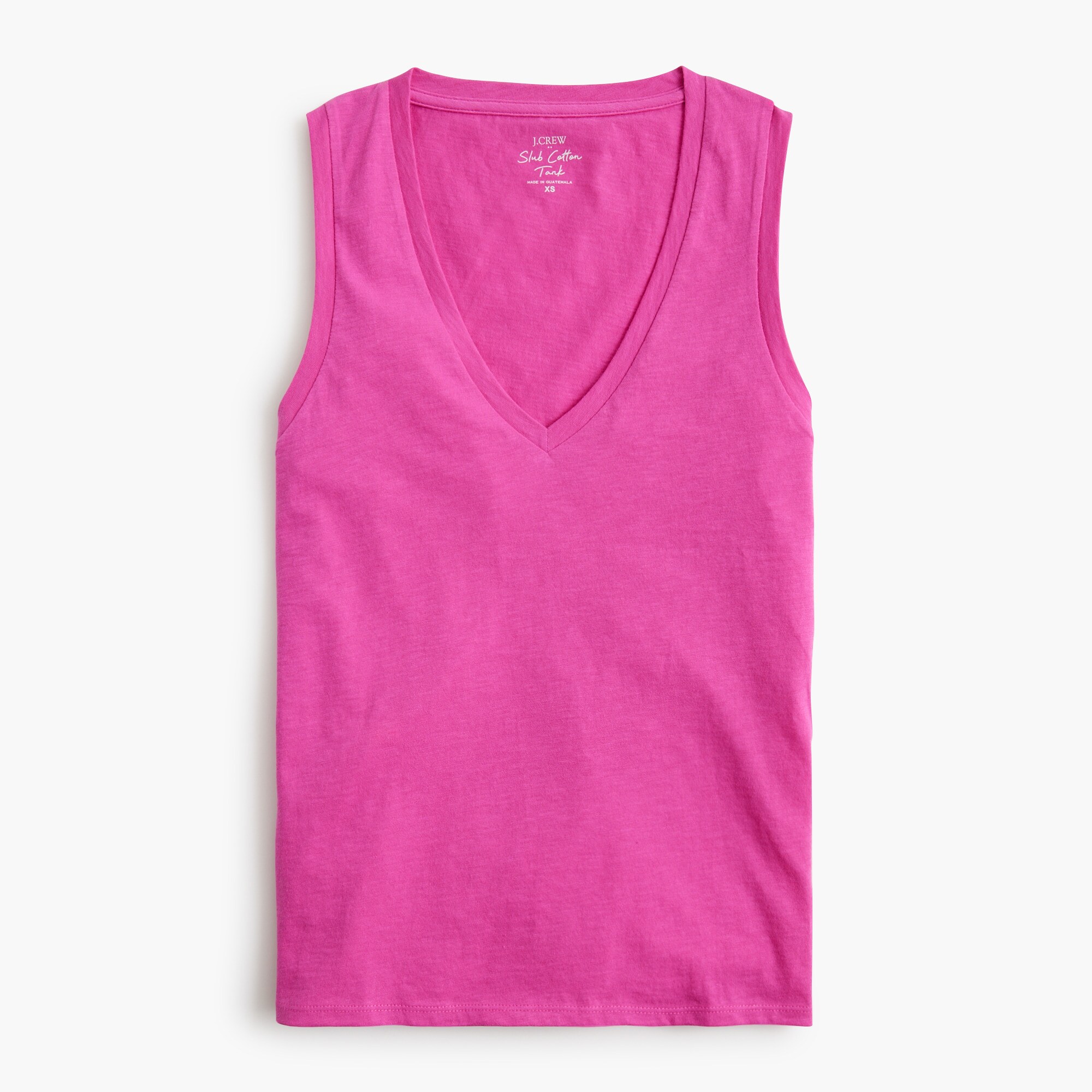 Slub cotton V-neck tank top