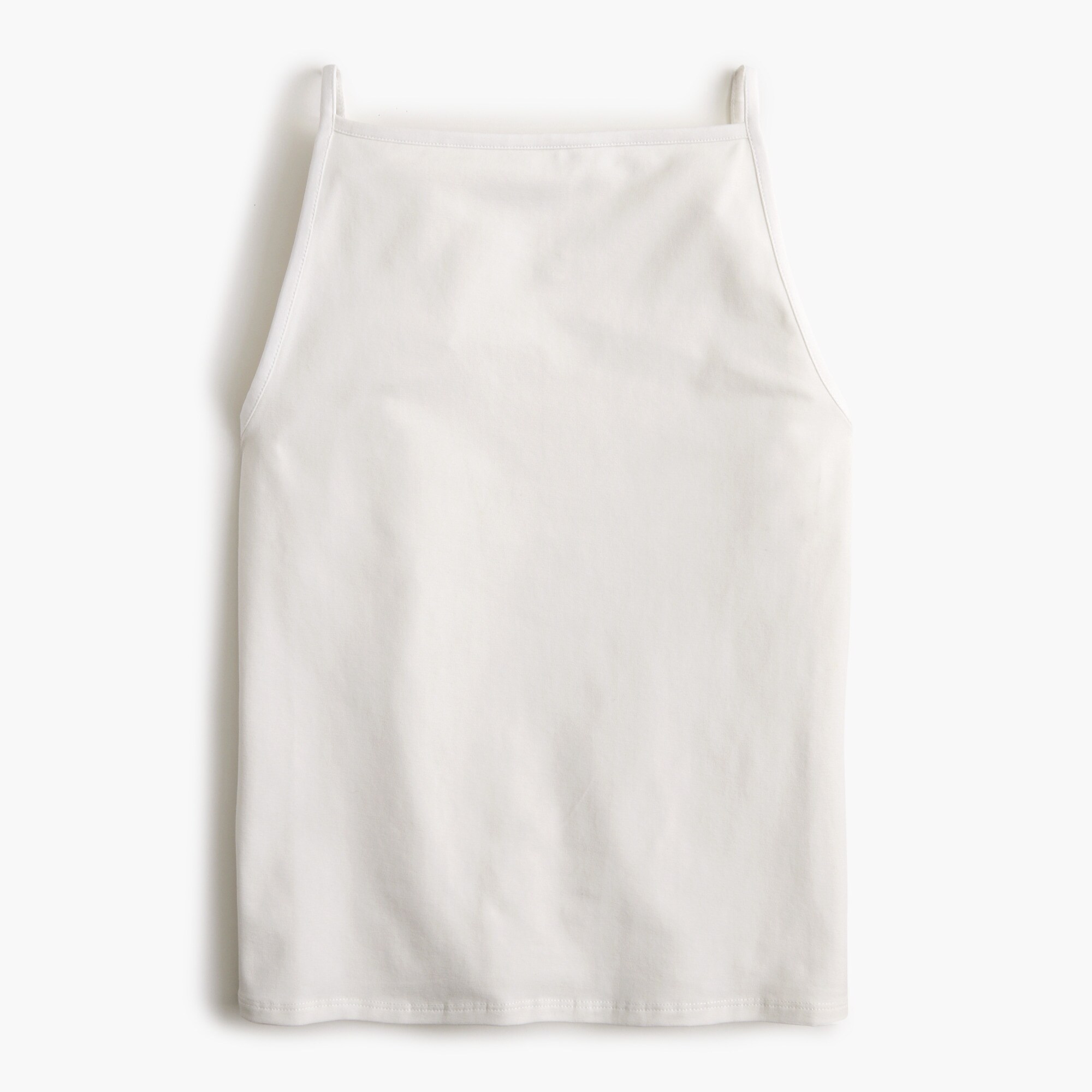 Stretch cotton-blend apron tank top
