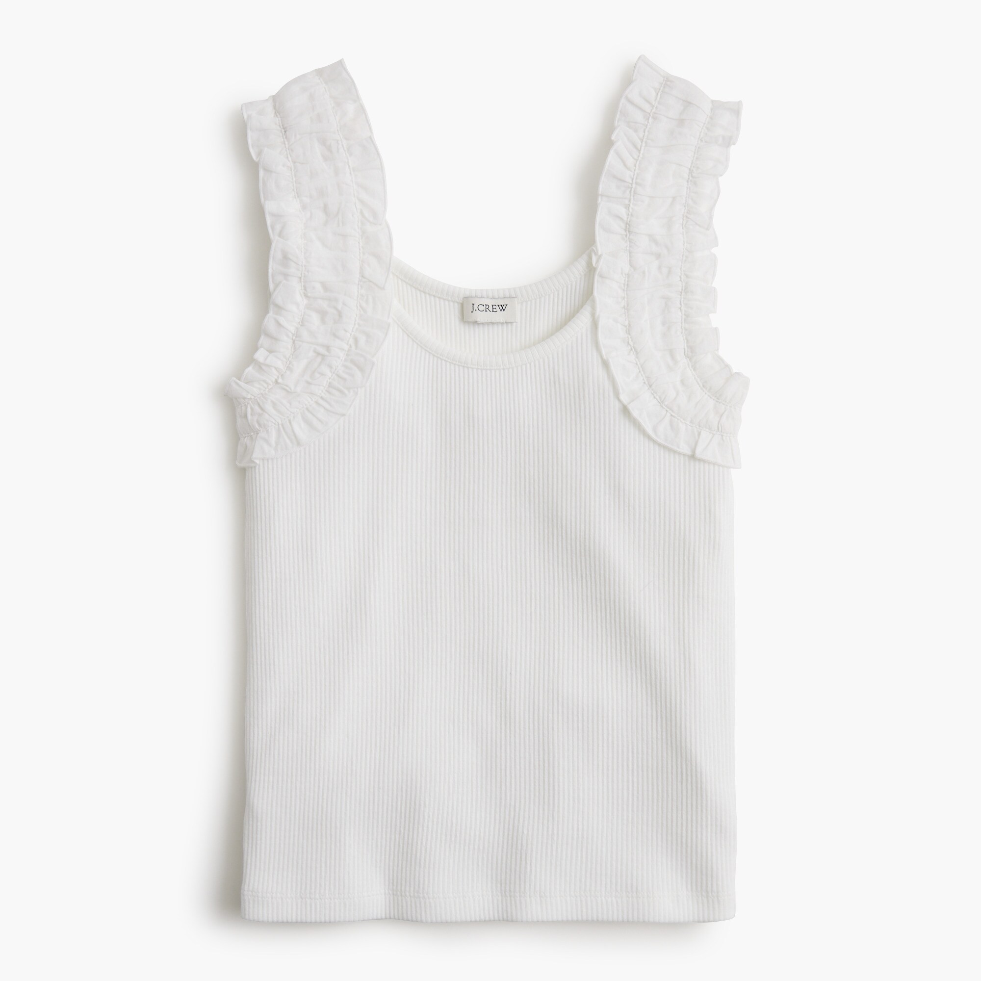 Ruched-strap tank top