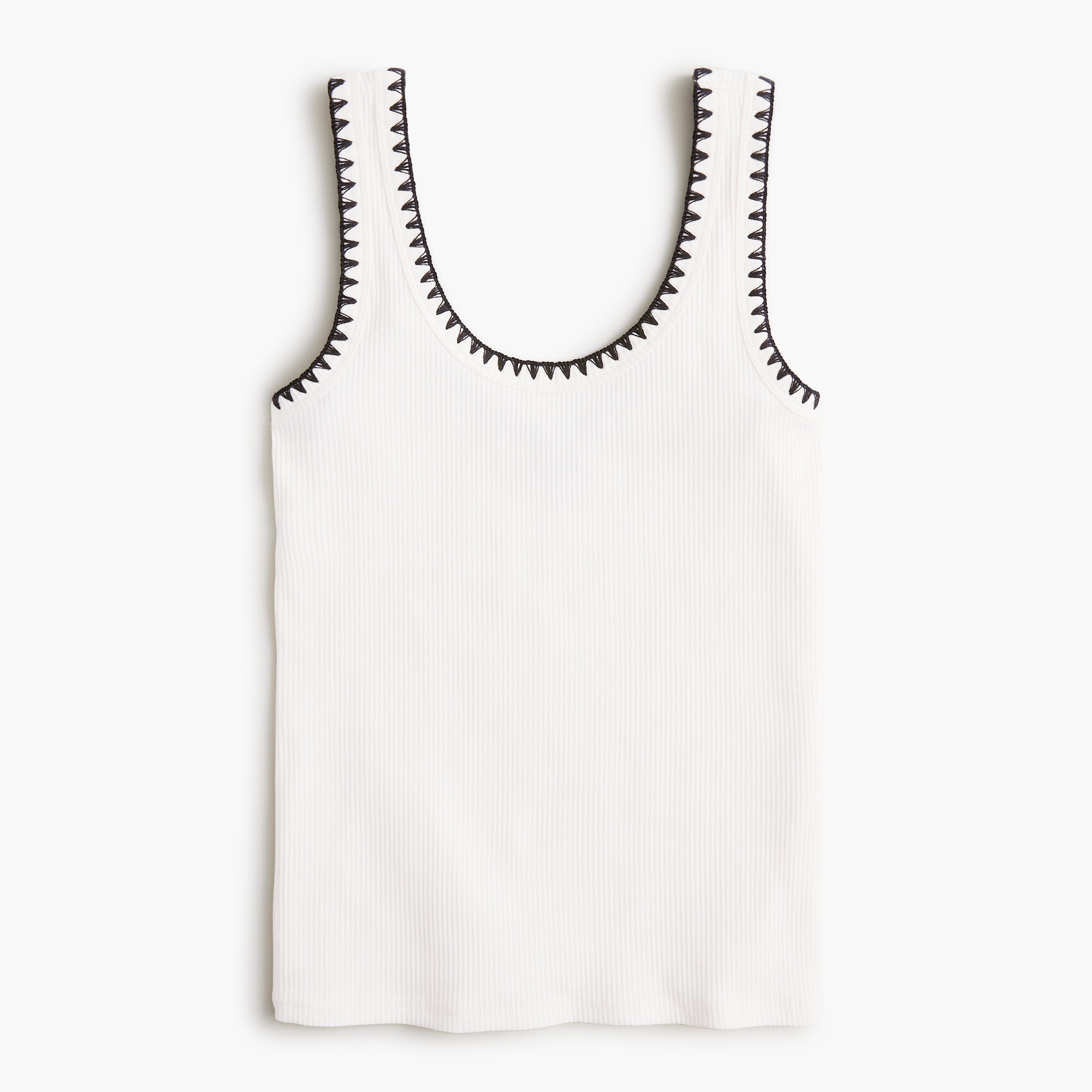 Blanket-stitch tank top