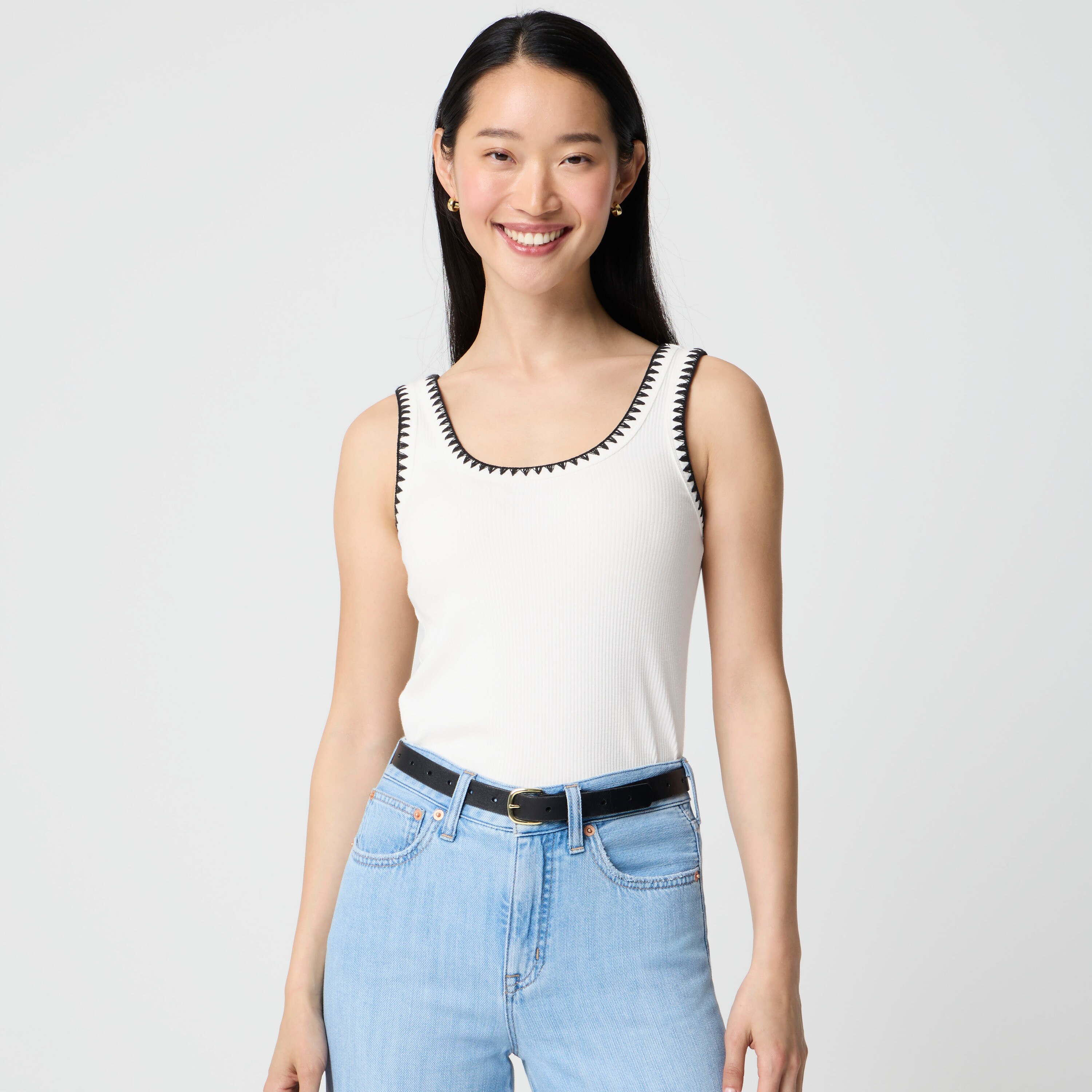 Blanket-stitch Tank Top For Women | Factory