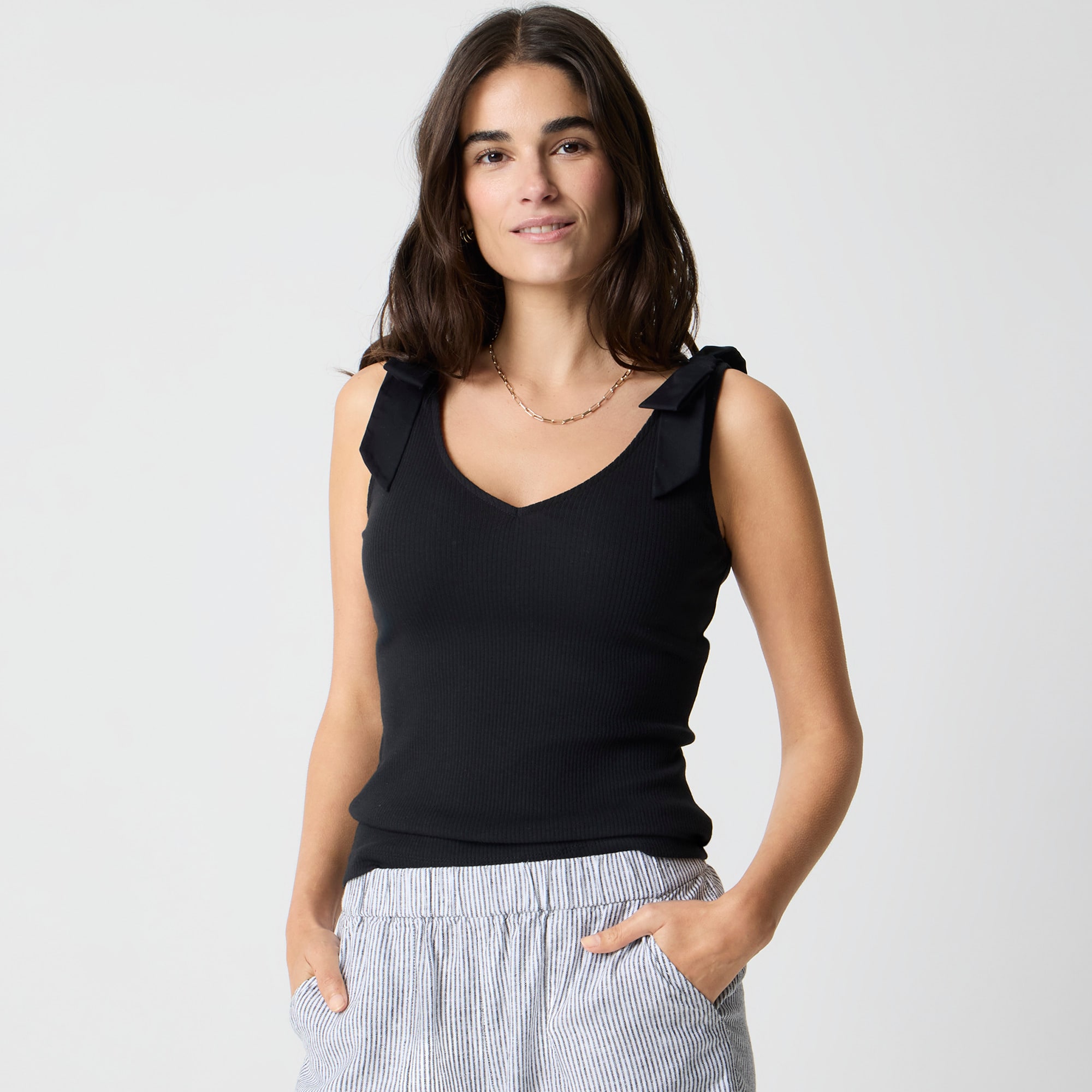 womens Bow-shoulder tank top