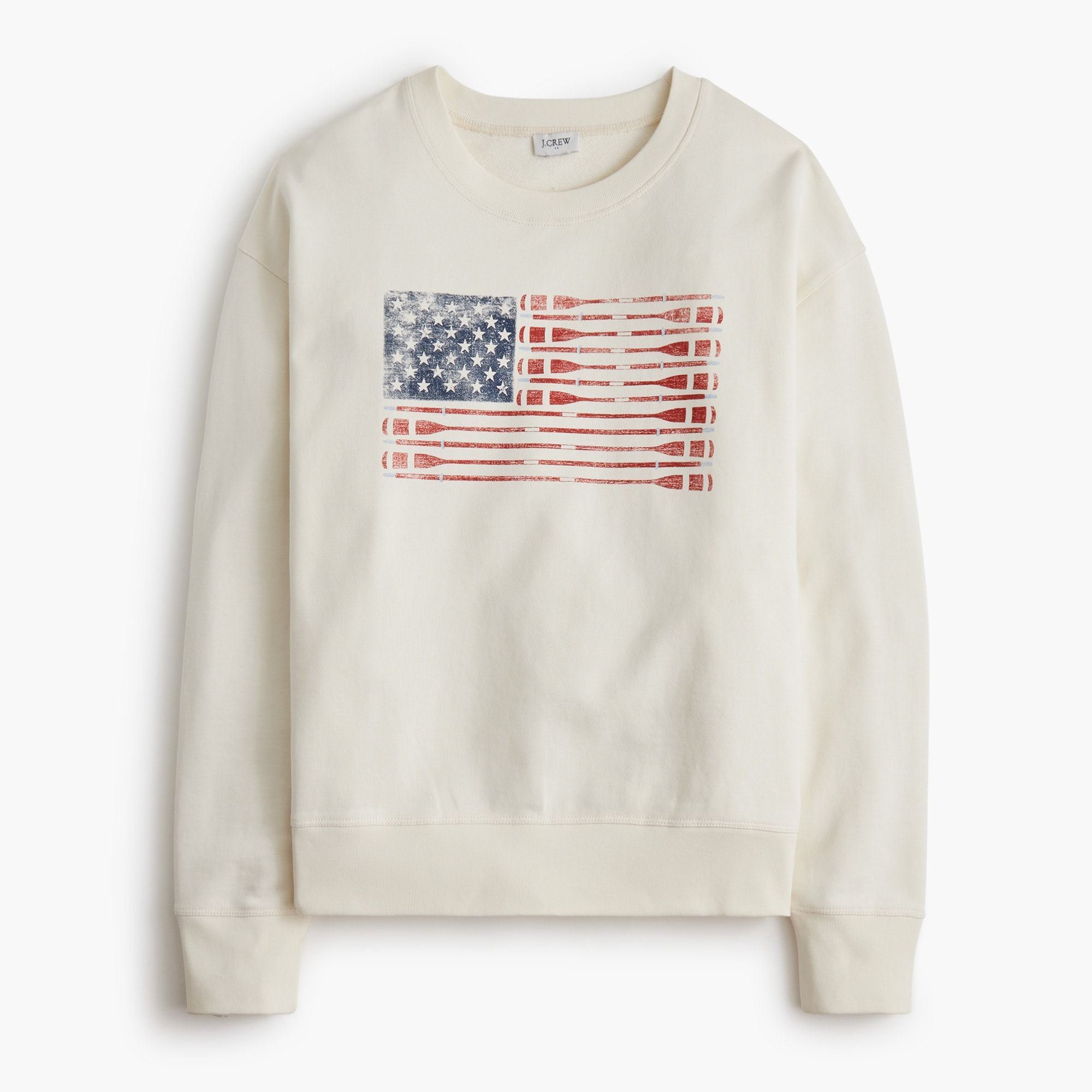 womens Oar flag graphic sweatshirt