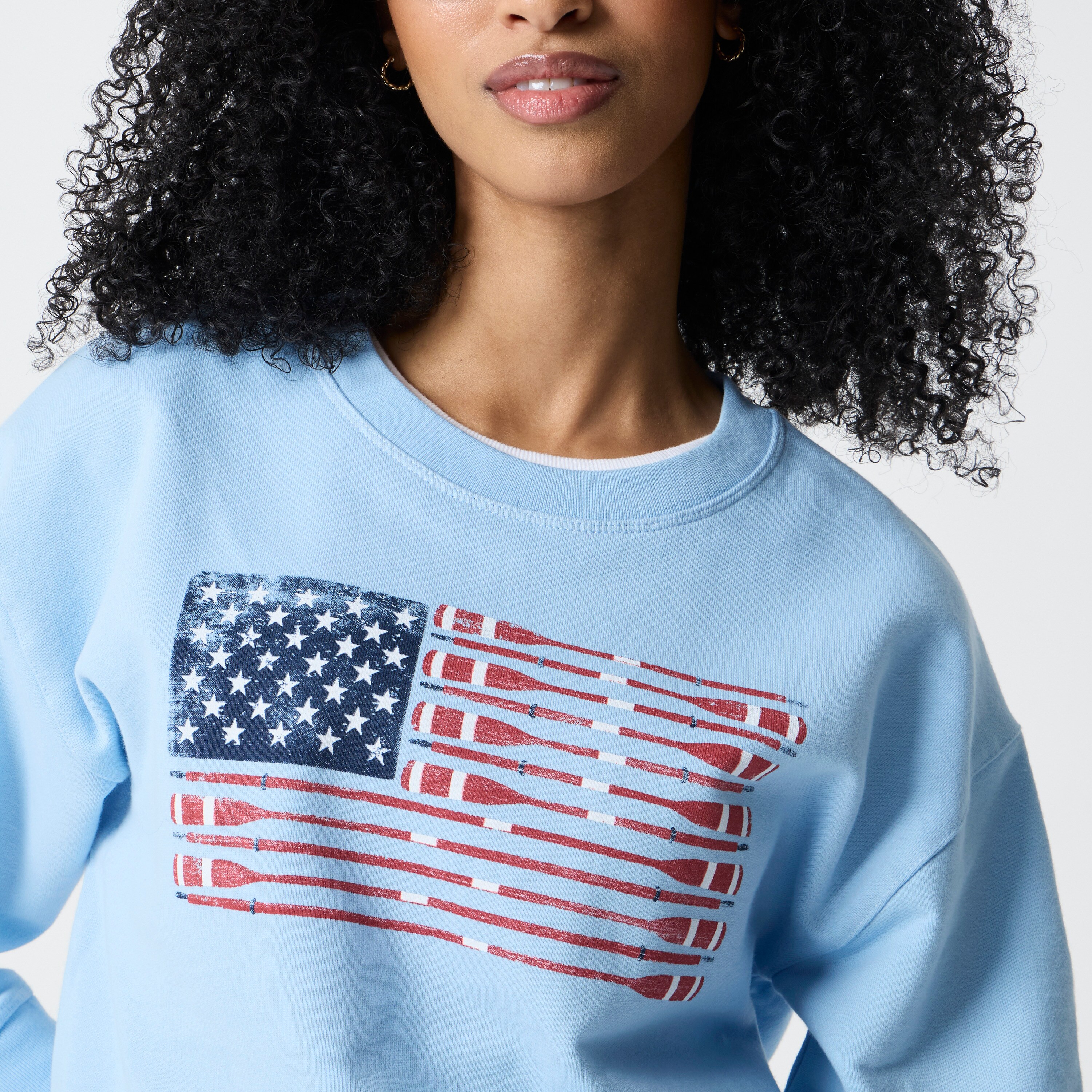 Oar flag graphic sweatshirt