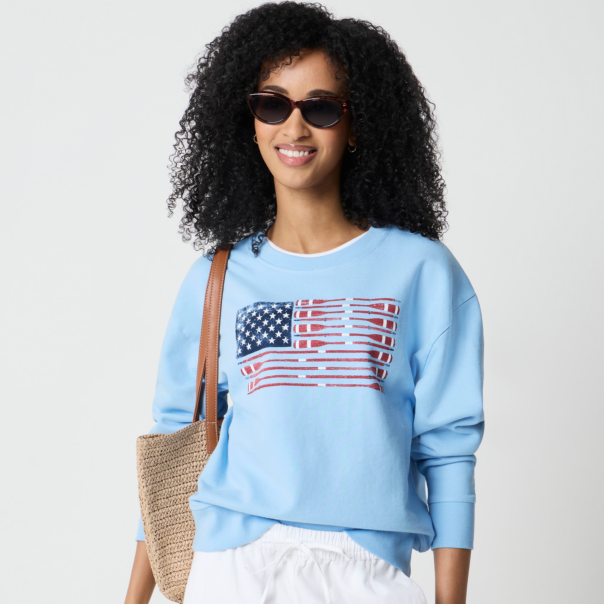 Oar flag graphic sweatshirt