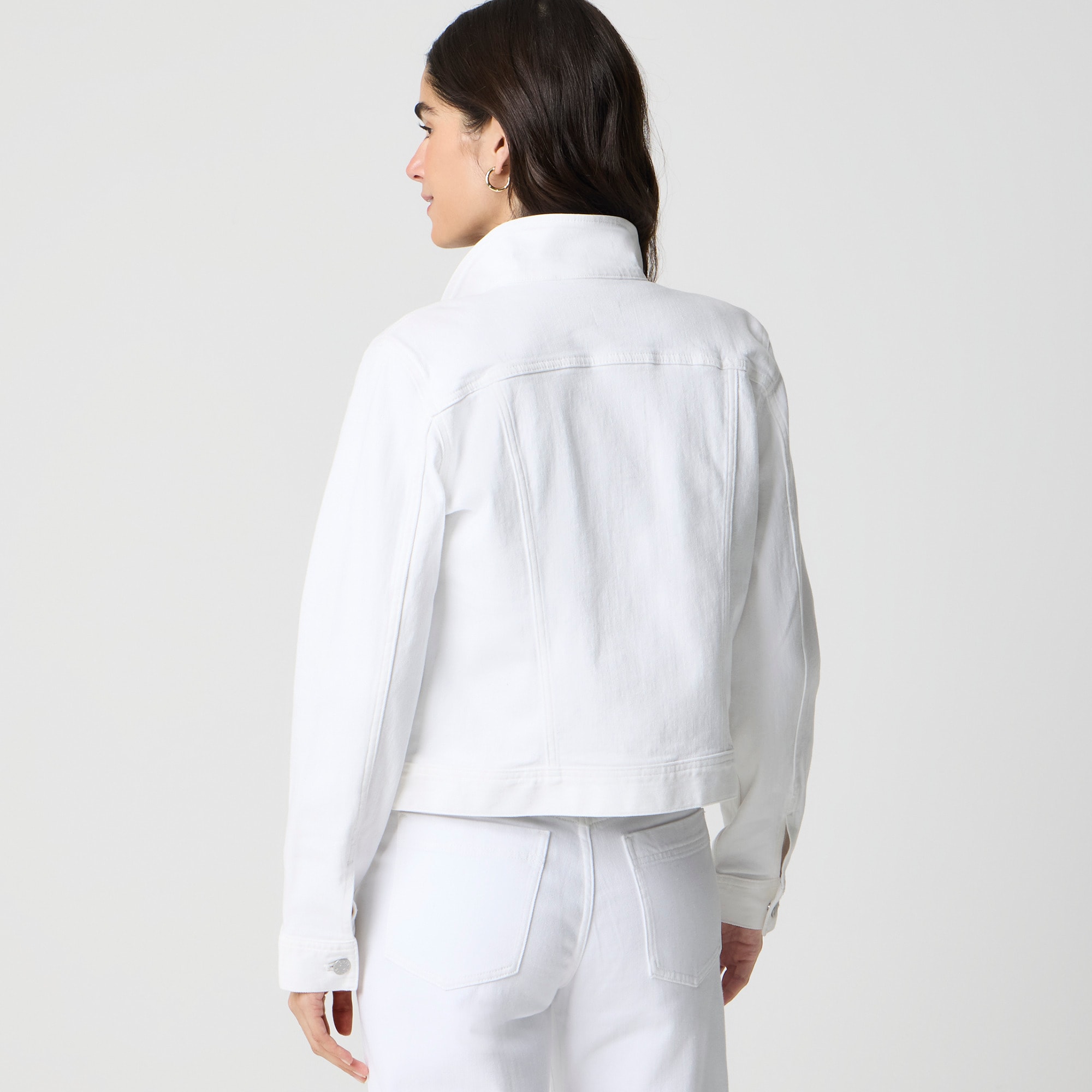 Relaxed denim jacket in white