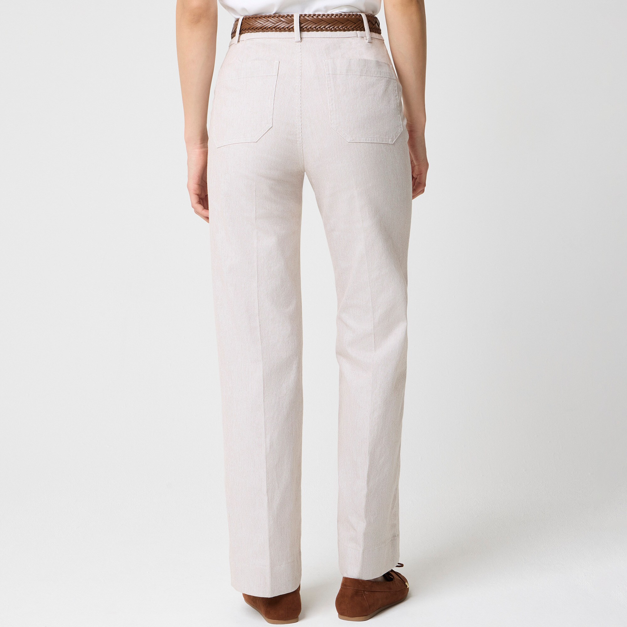 Lizzie high-rise patch-pocket wide-leg pant