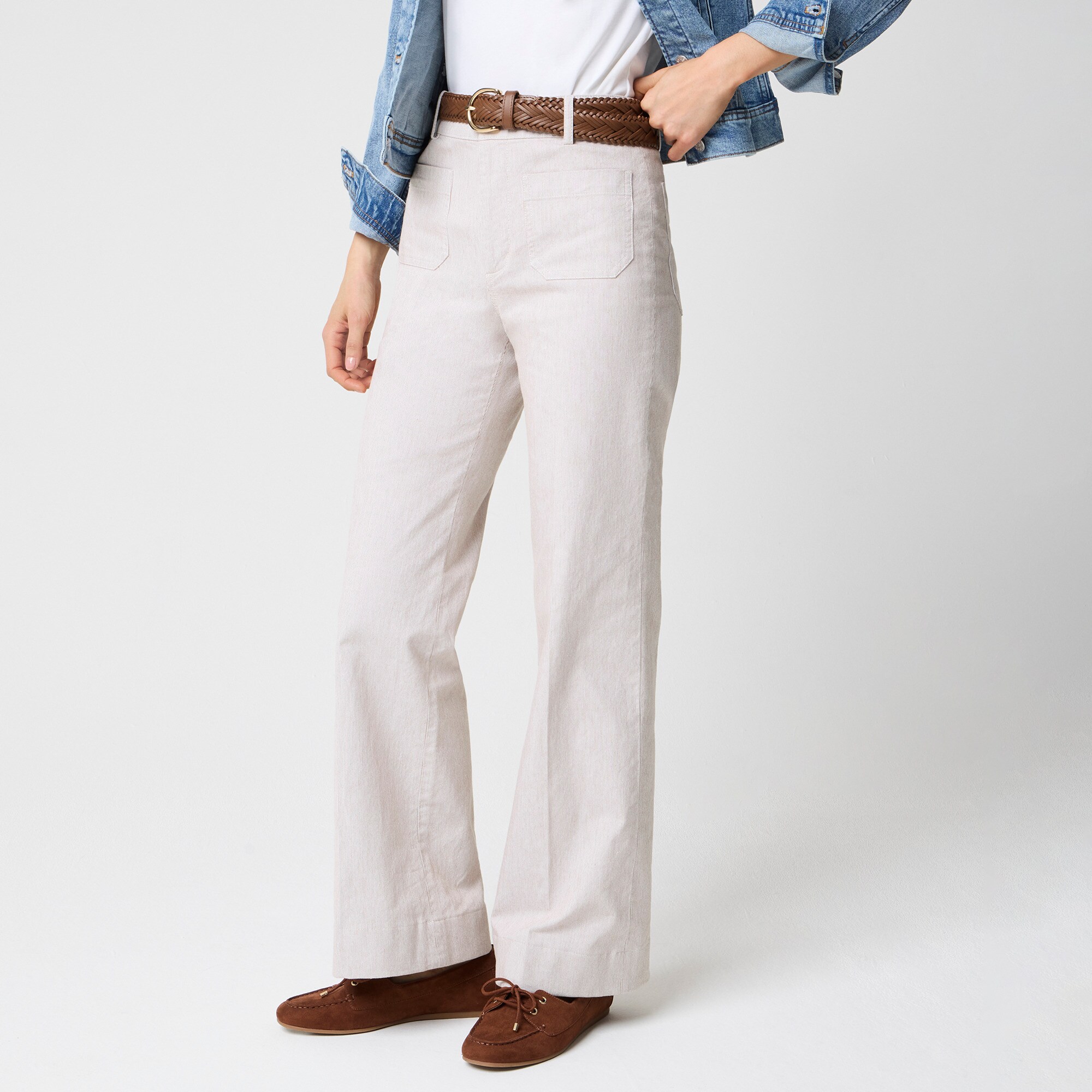Lizzie high-rise patch-pocket wide-leg pant