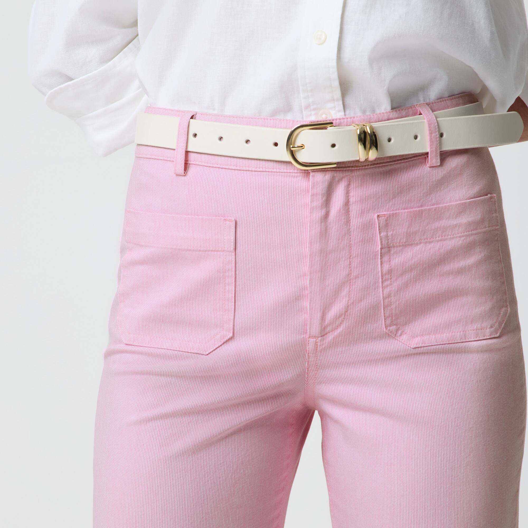 Lizzie high-rise patch-pocket wide-leg pant