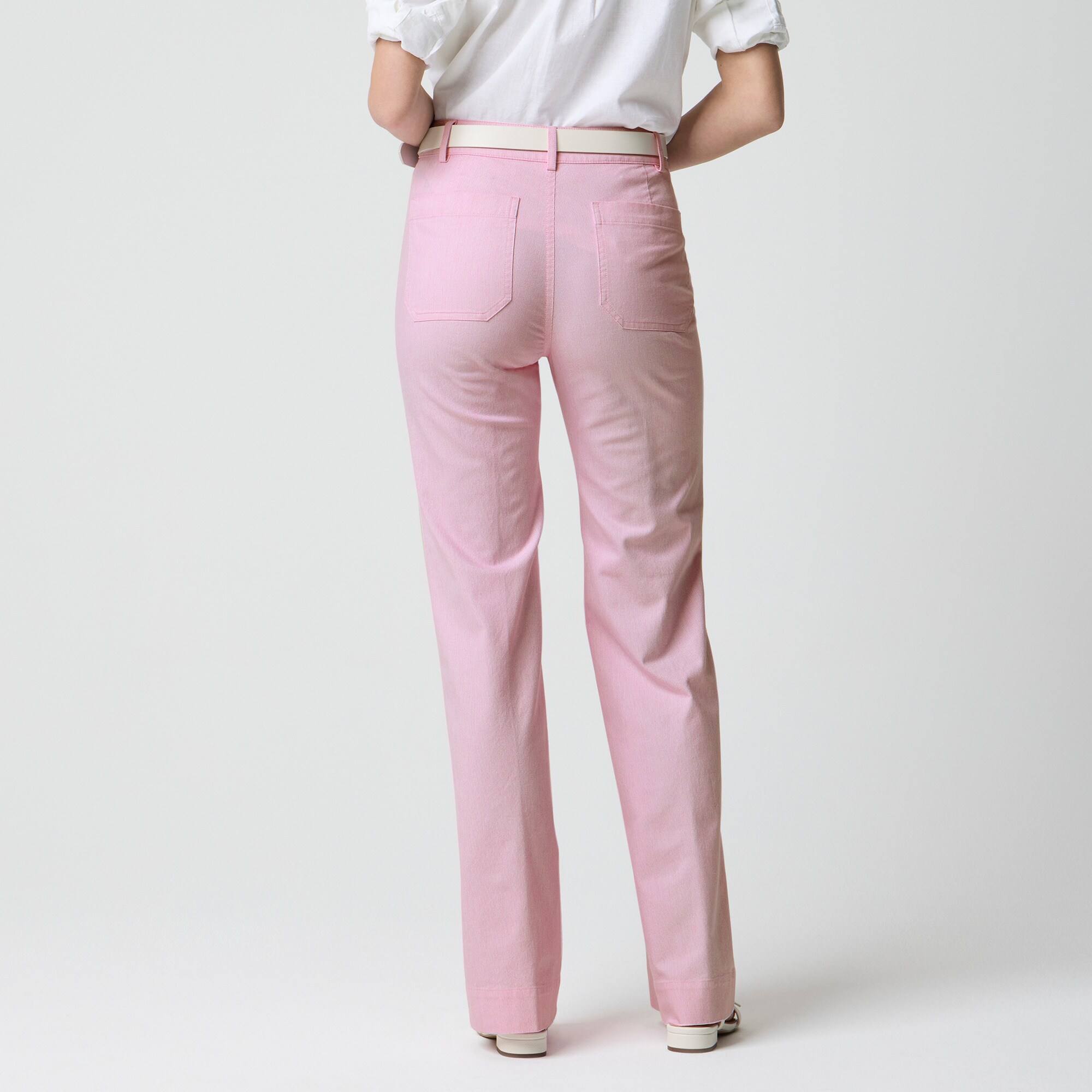 Lizzie high-rise patch-pocket wide-leg pant