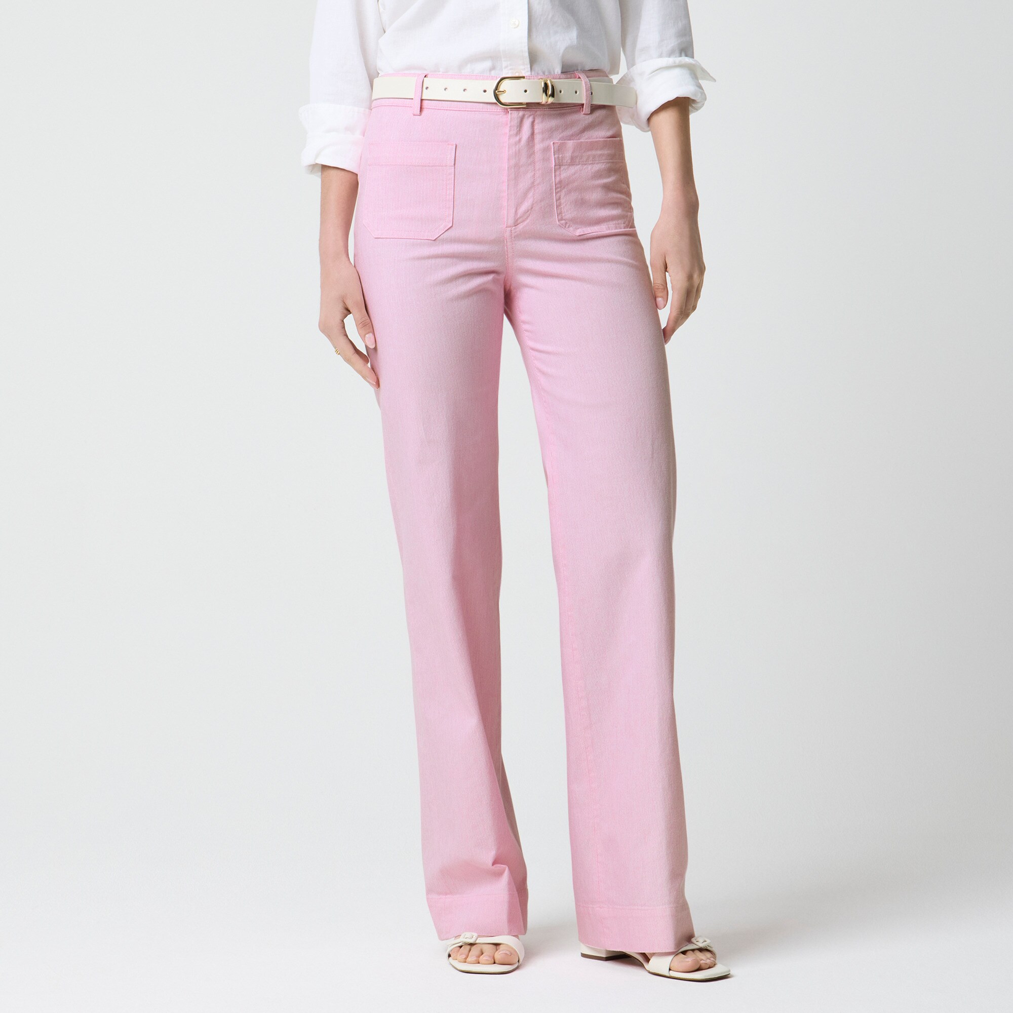 womens Lizzie high-rise patch-pocket wide-leg pant