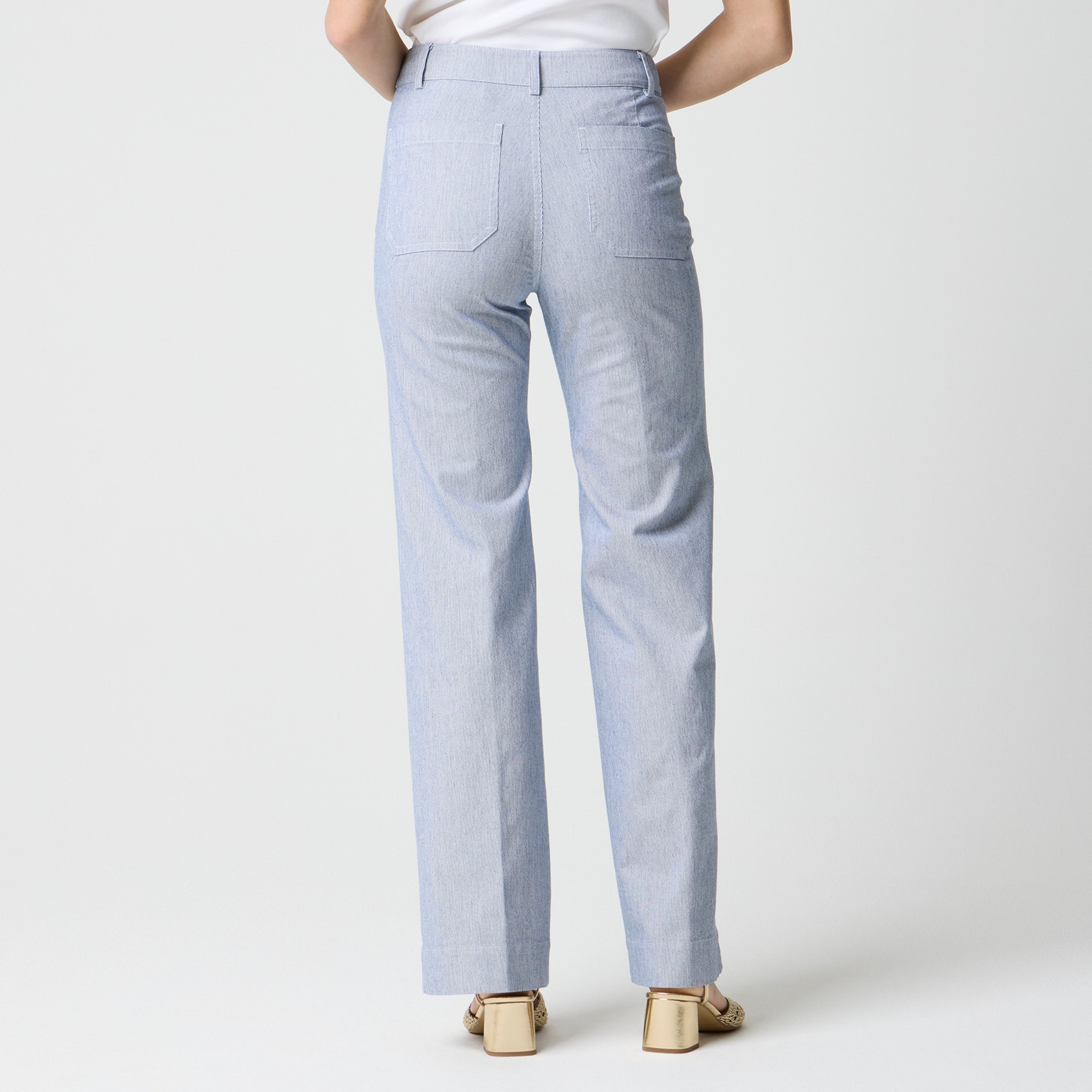 Lizzie high-rise patch-pocket wide-leg pant