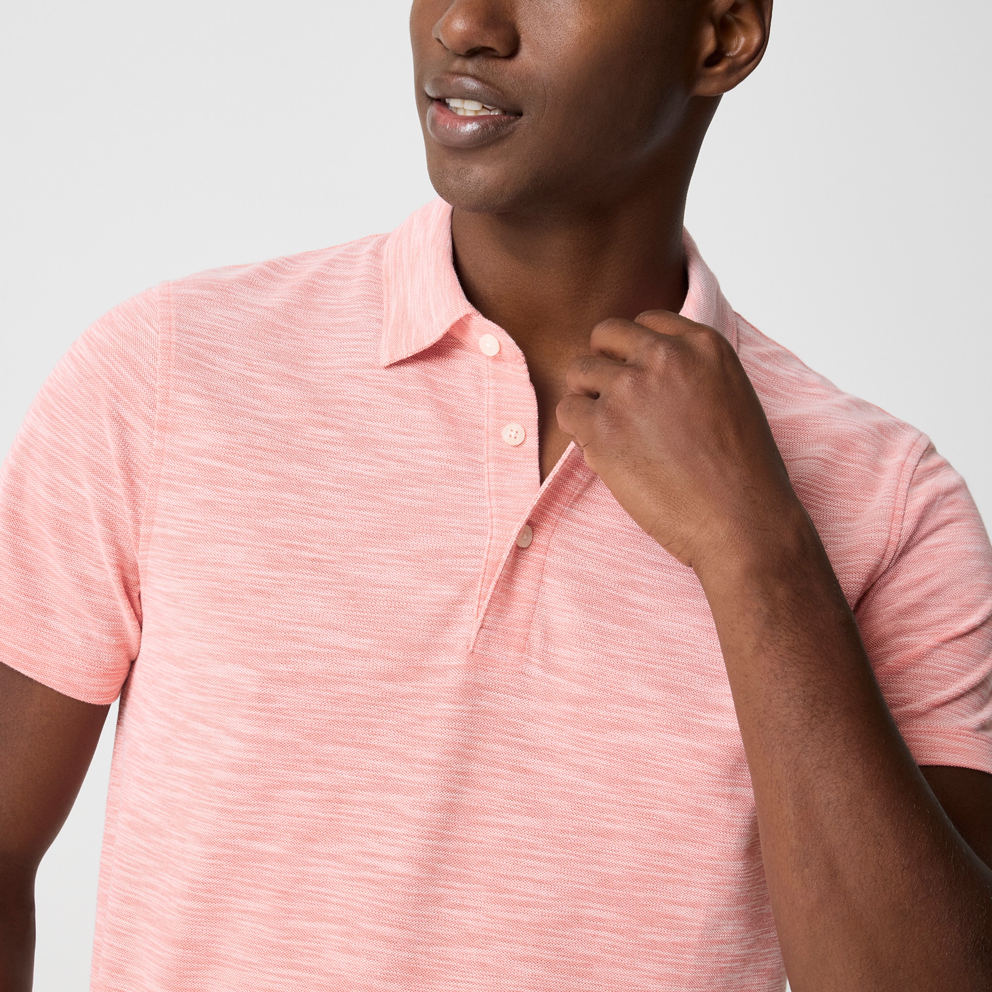 Slub piqué performance polo shirt