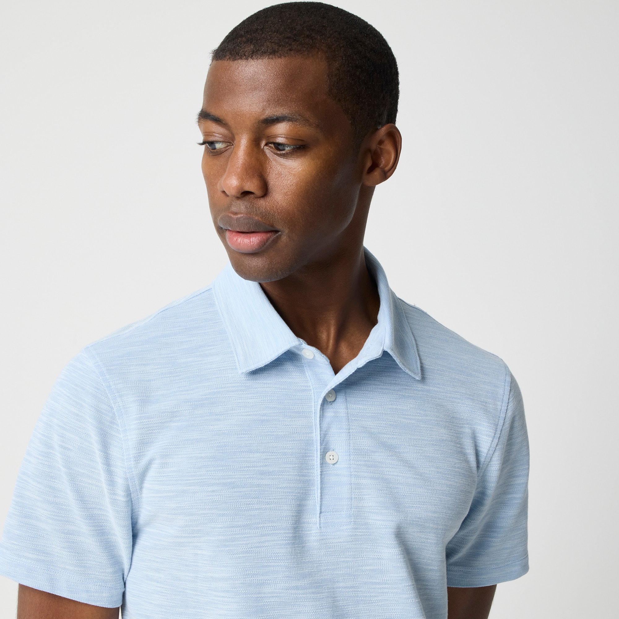 Slub piqué performance polo shirt