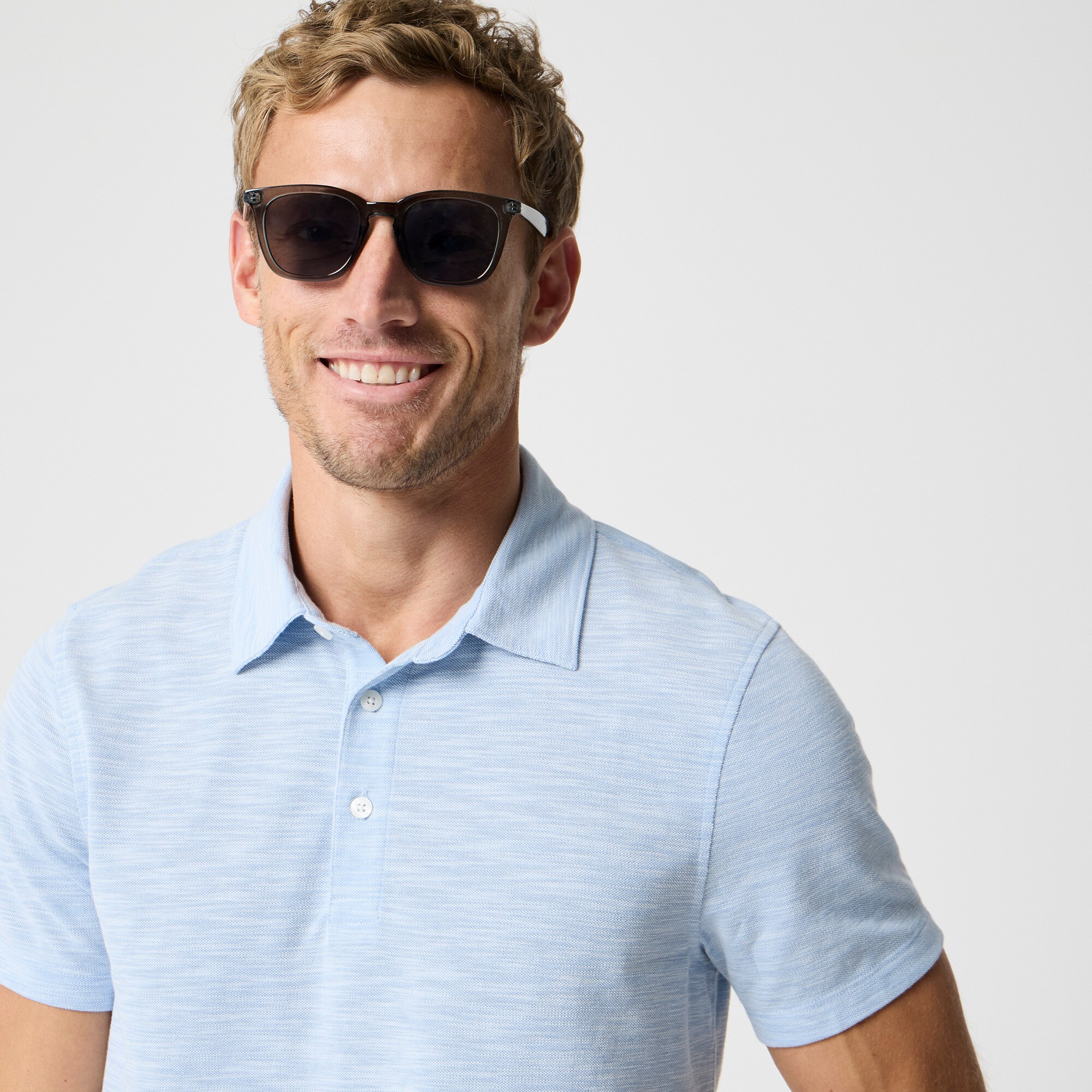 Slub piqué performance polo shirt