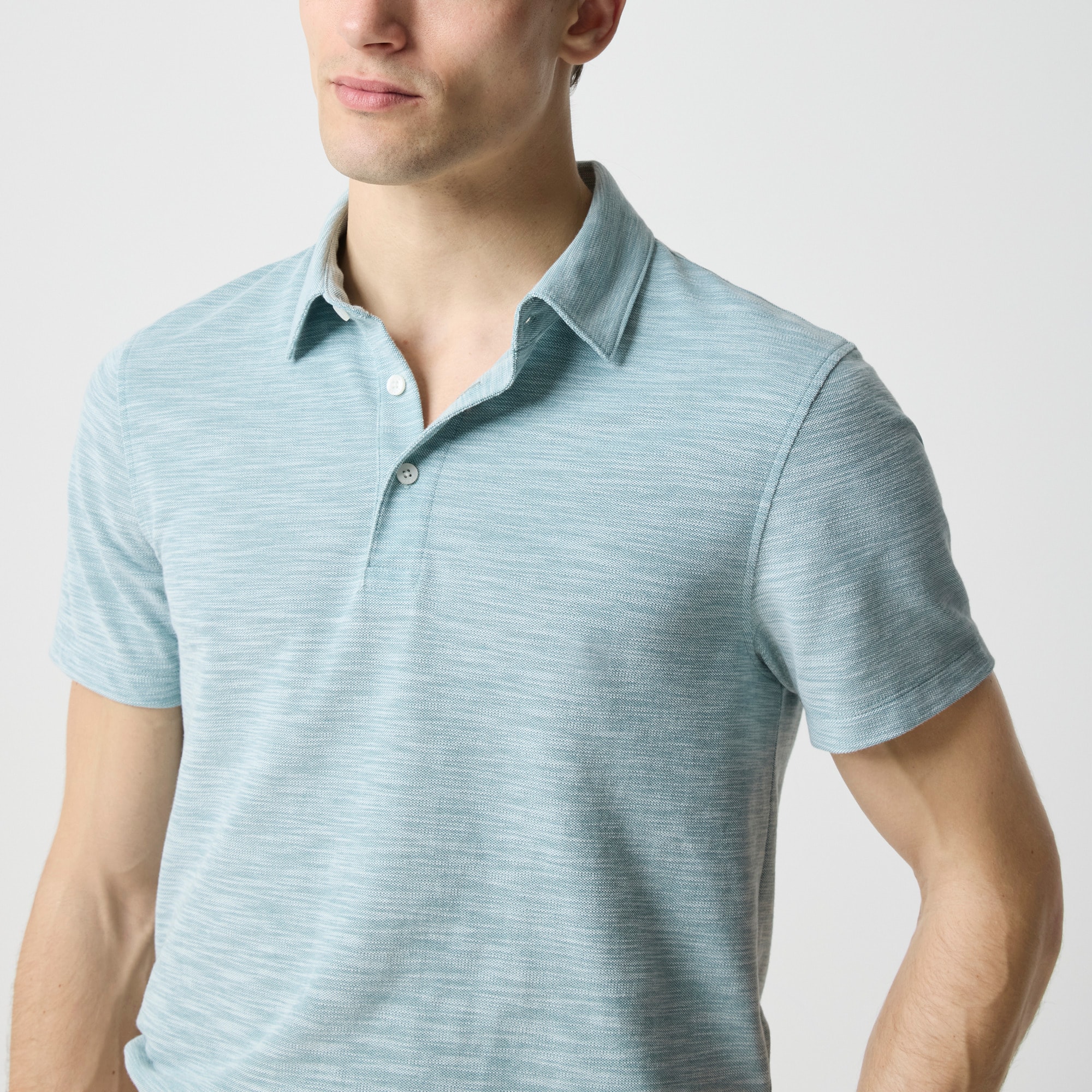 Slub piqué performance polo shirt
