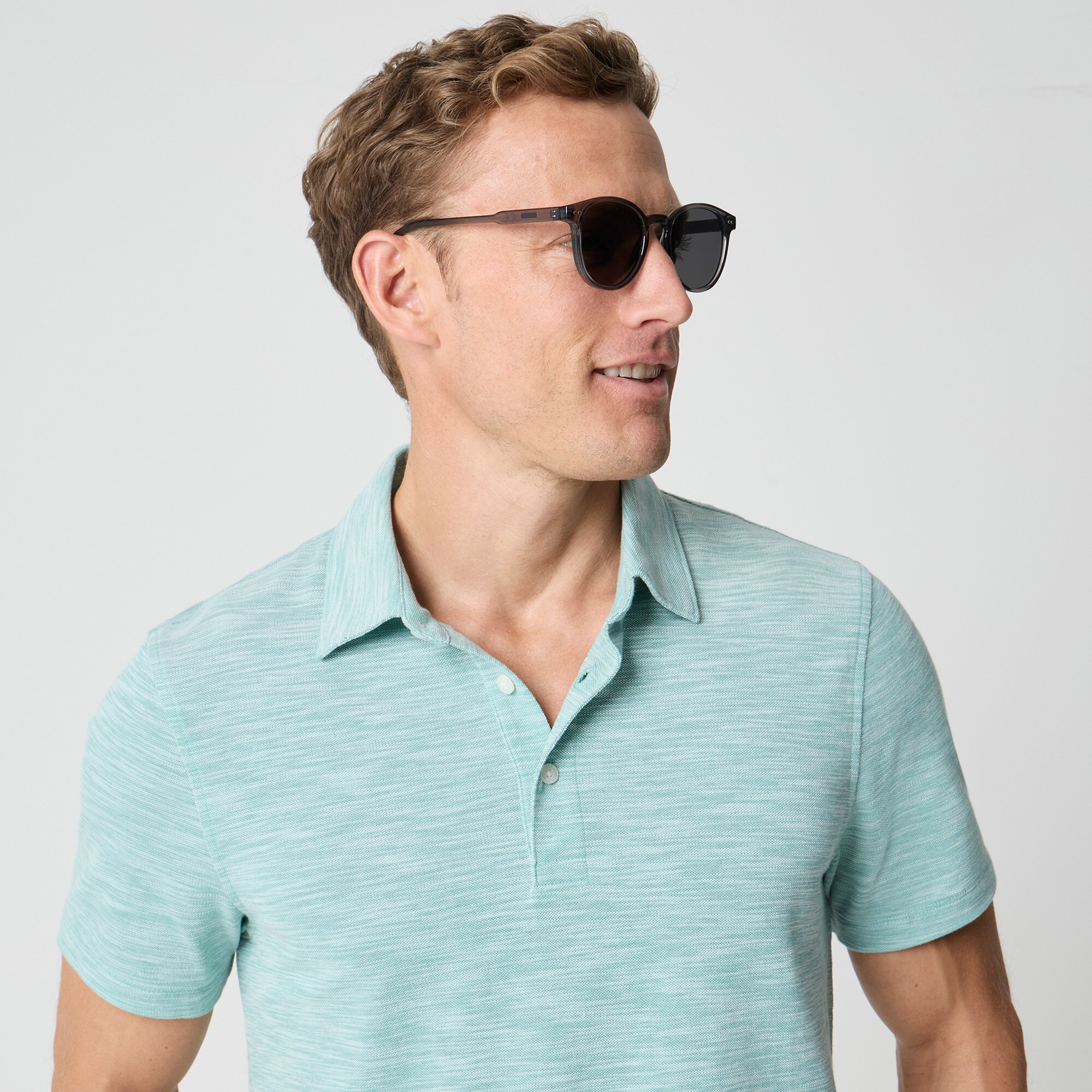 Slub piqué performance polo shirt